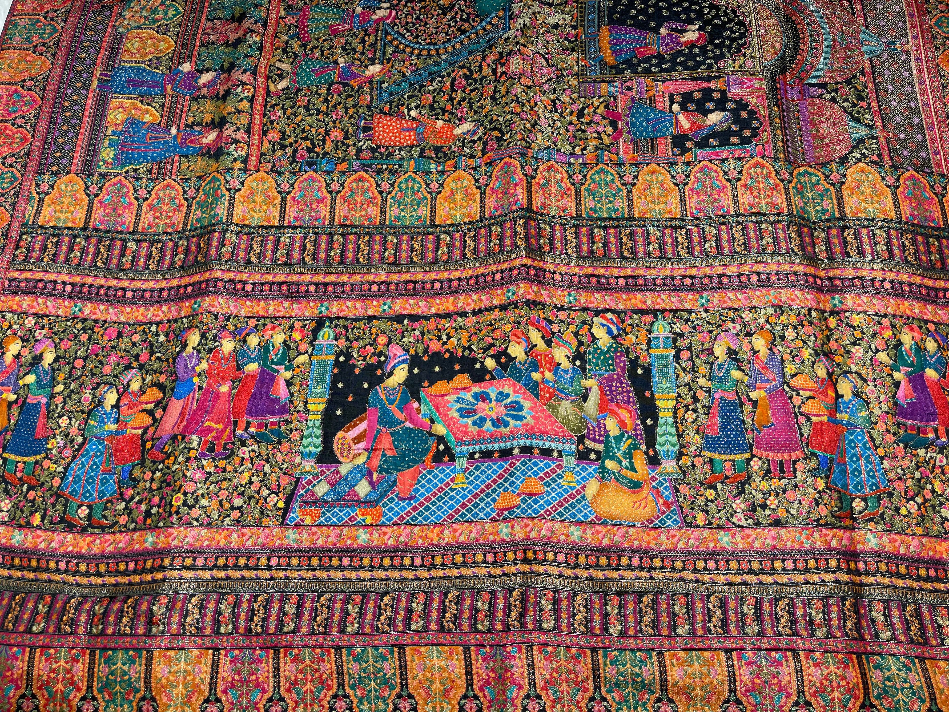 Pashmina silk saree - Black brocade PS01