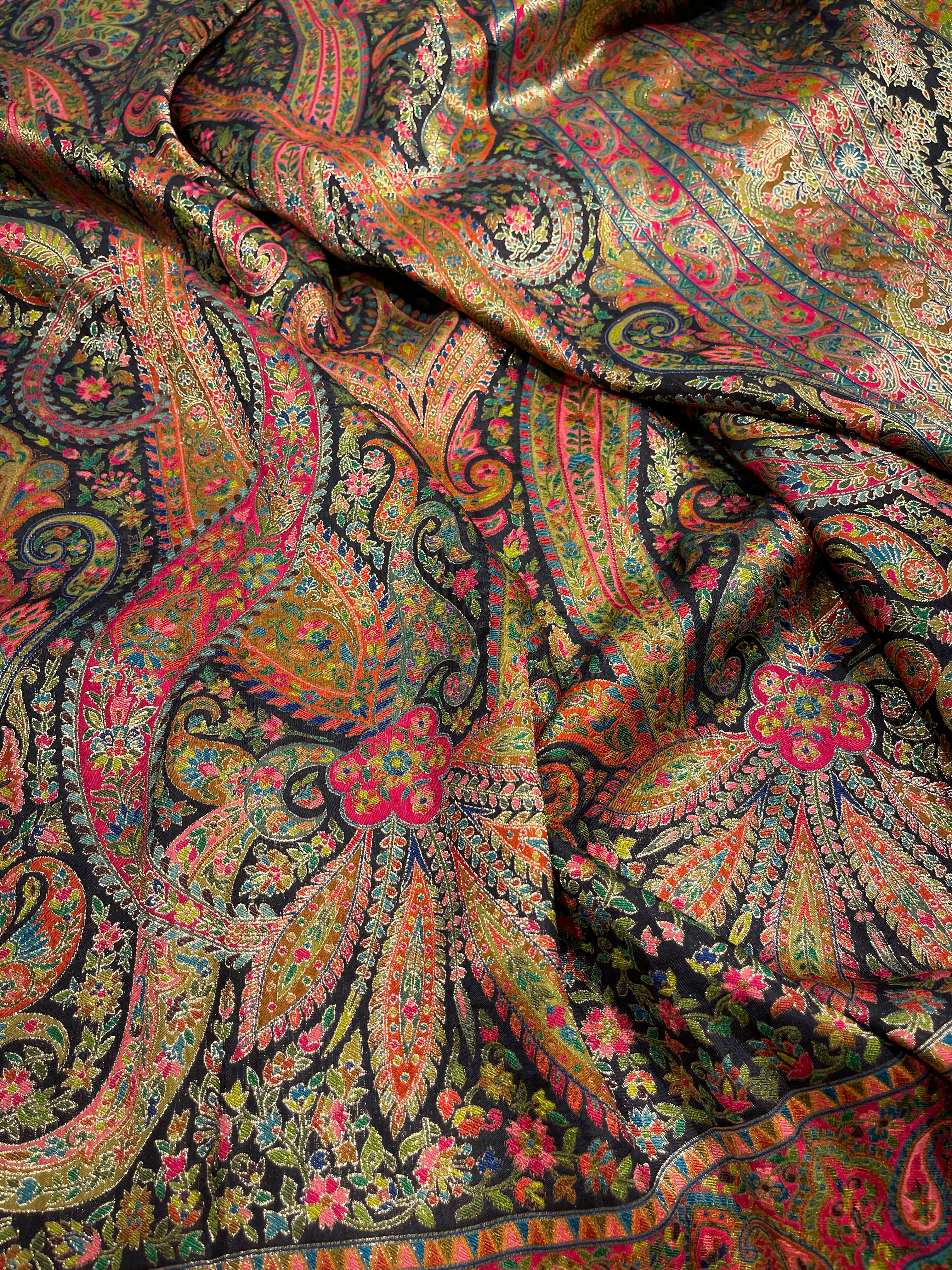 Pashmina silk saree - Black Elegance PS05