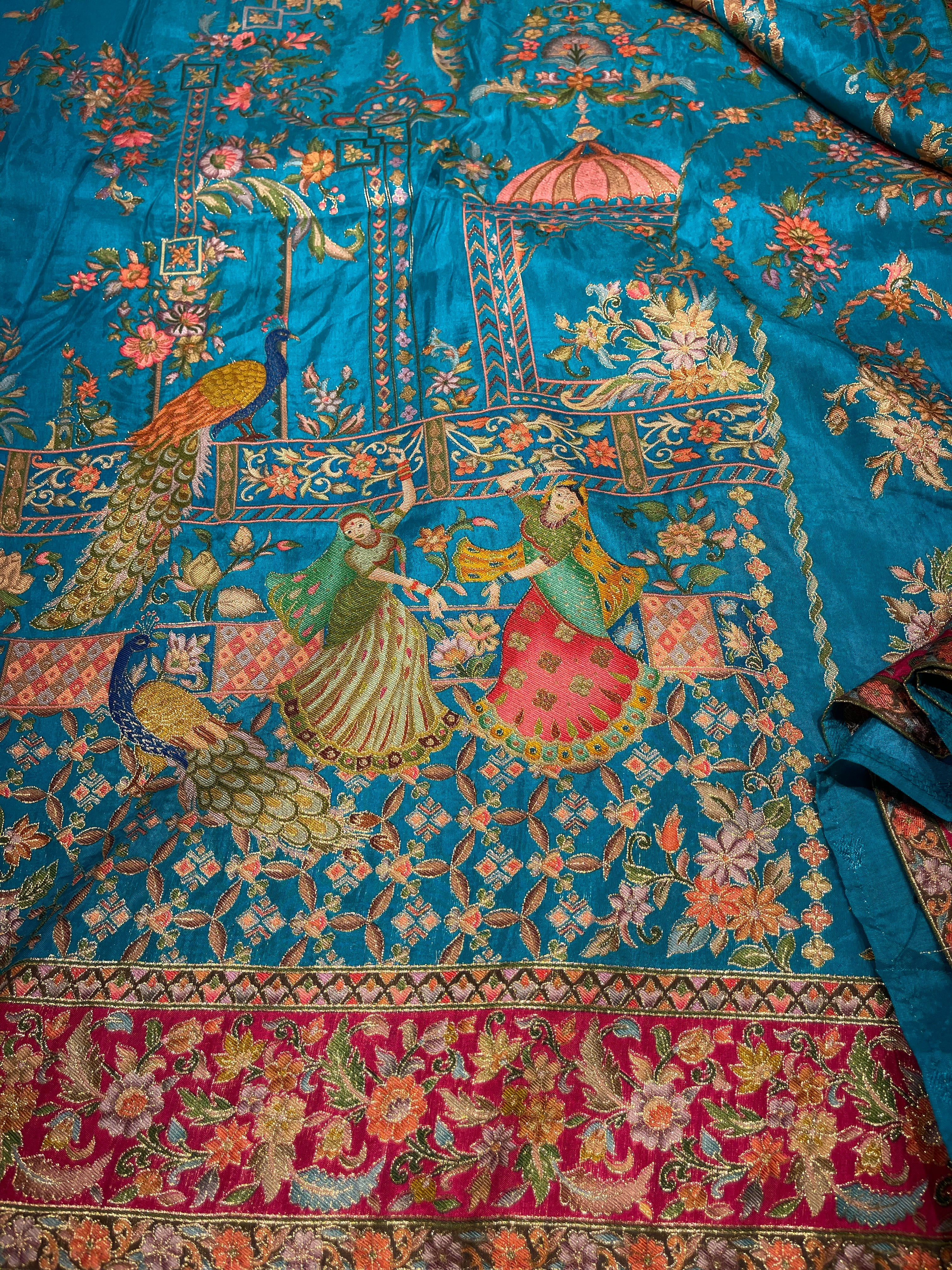 Pashmina silk saree - RAMABLUE PS04