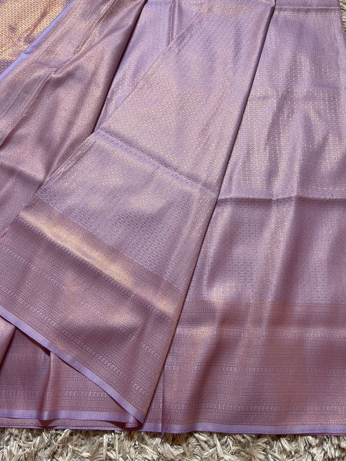 ROYAL AFFAIR - PASTEL LILAC BANARASI BROCADE SILK SAREE