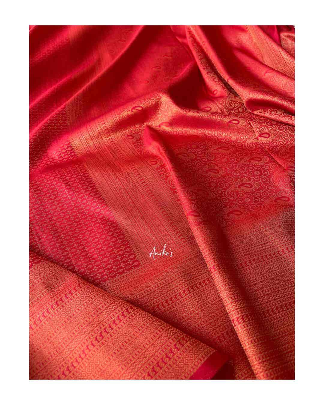 ROYAL AFFAIR -RED BANARASI BROCADE SILK SAREE