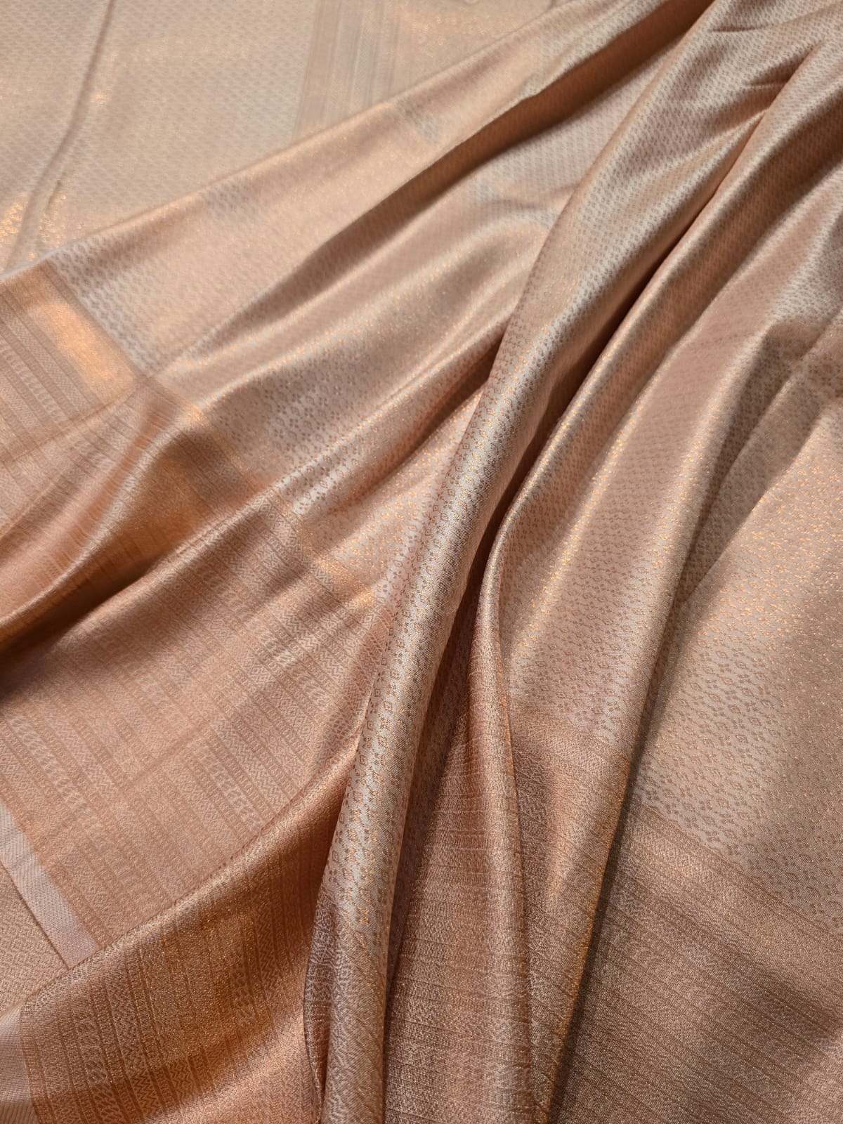 ROYAL AFFAIR-PASTEL ROSE GOLD BANARASI BROCADE SILK SAREE