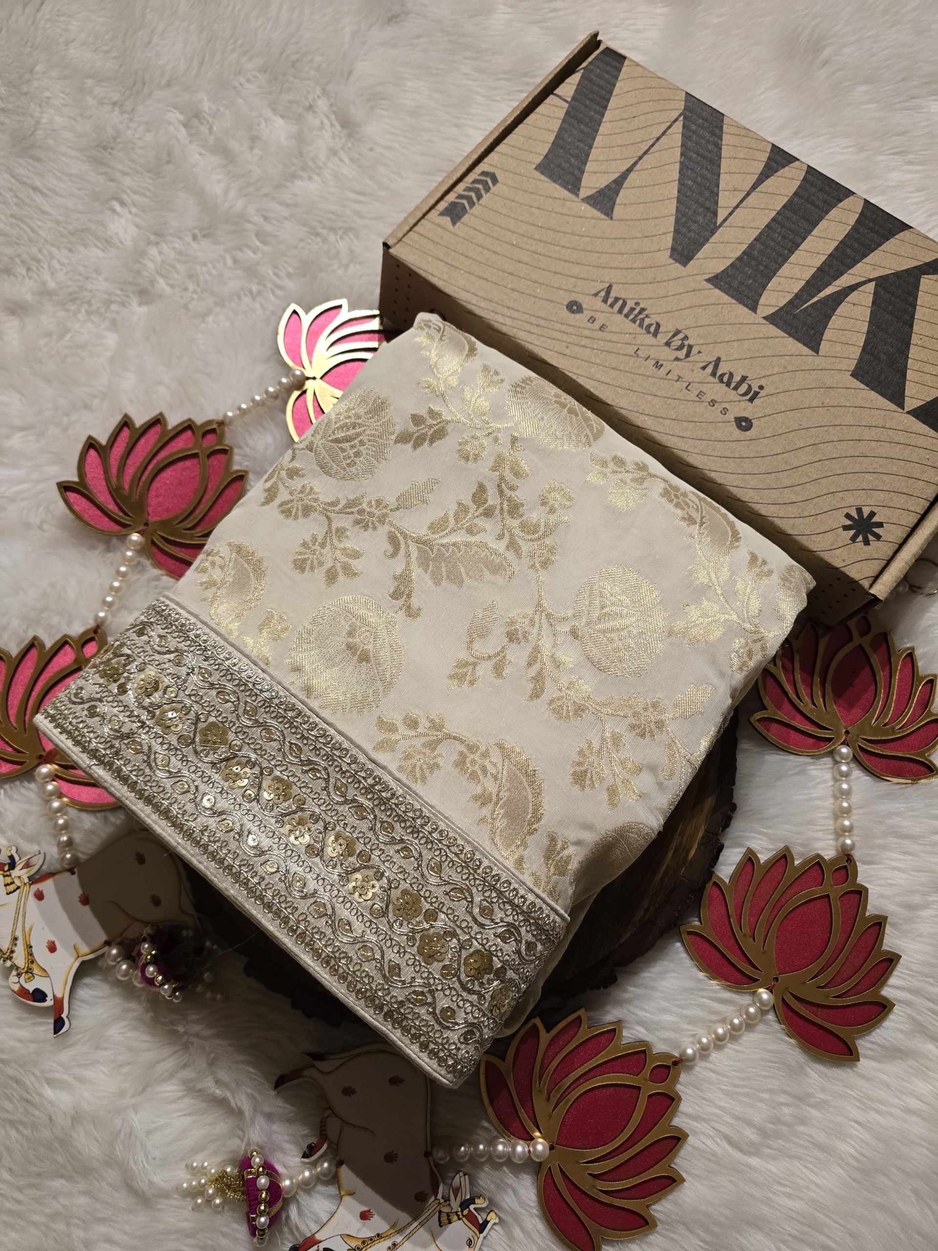 ANIKA BRIDAL EDIT- HALF WHITE SAREE