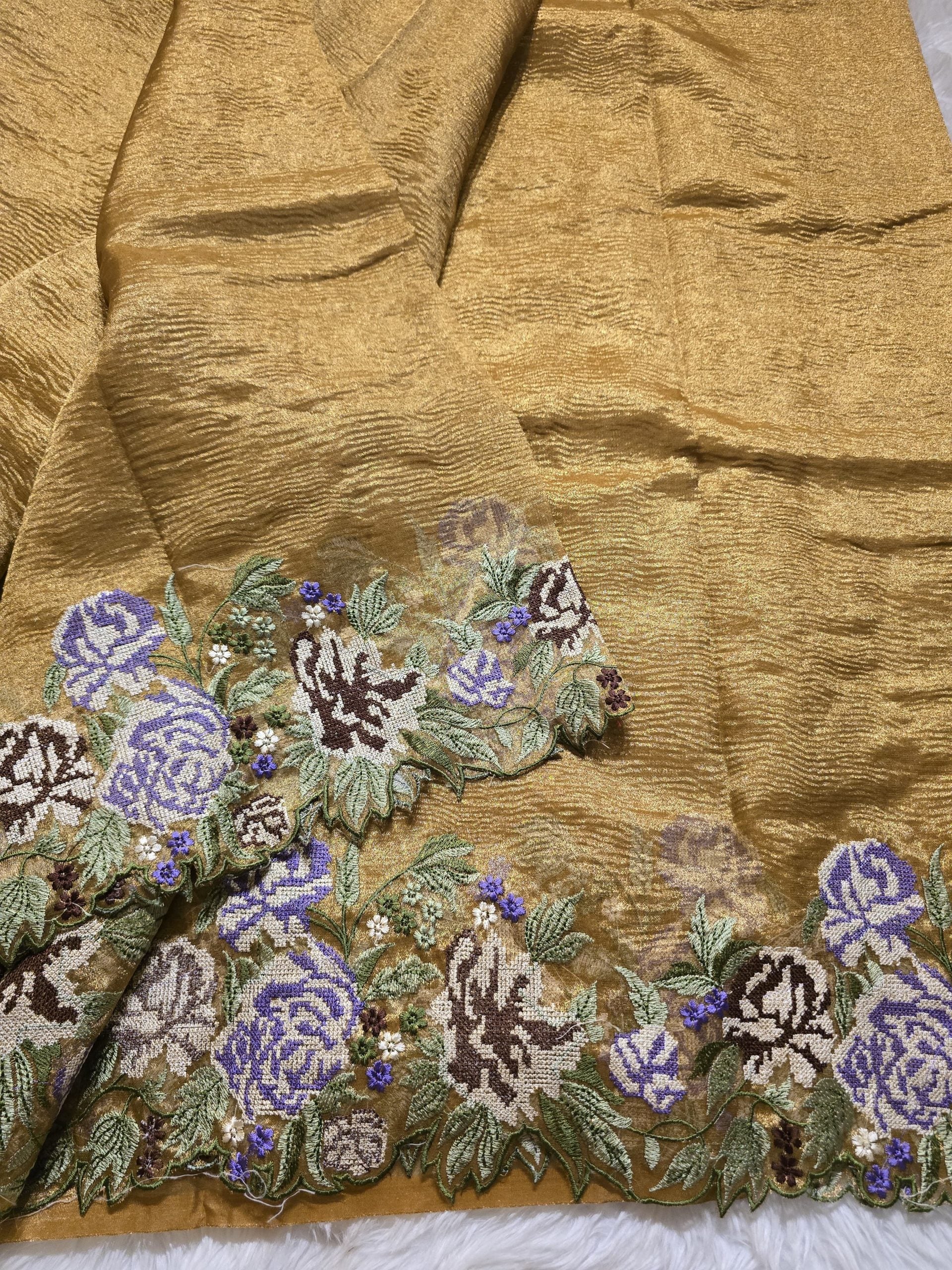 RASHI-RUSTI GOLD SAREE