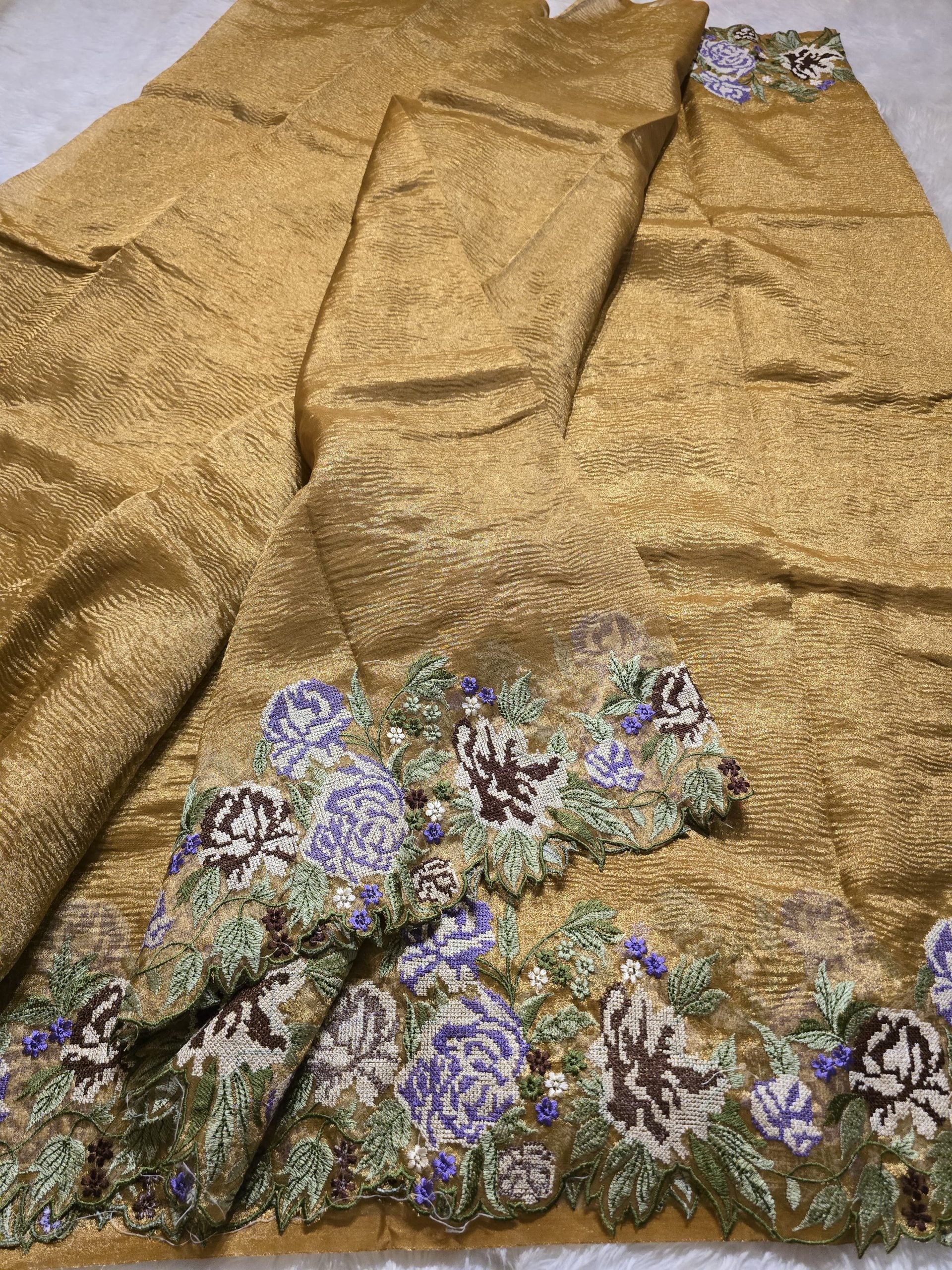 RASHI-RUSTI GOLD SAREE