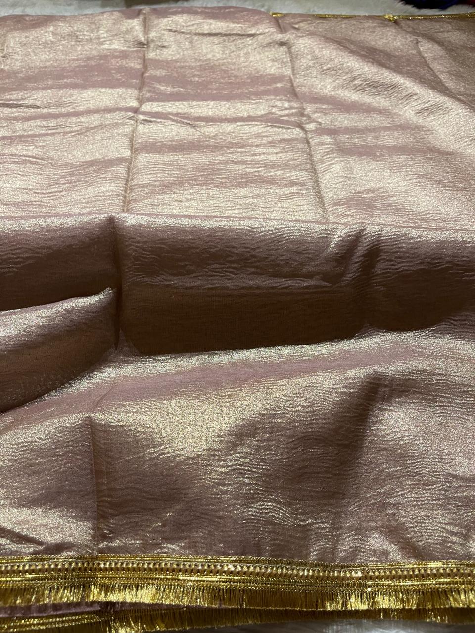 CRUSH LACE-BROWN ROSY SAREE