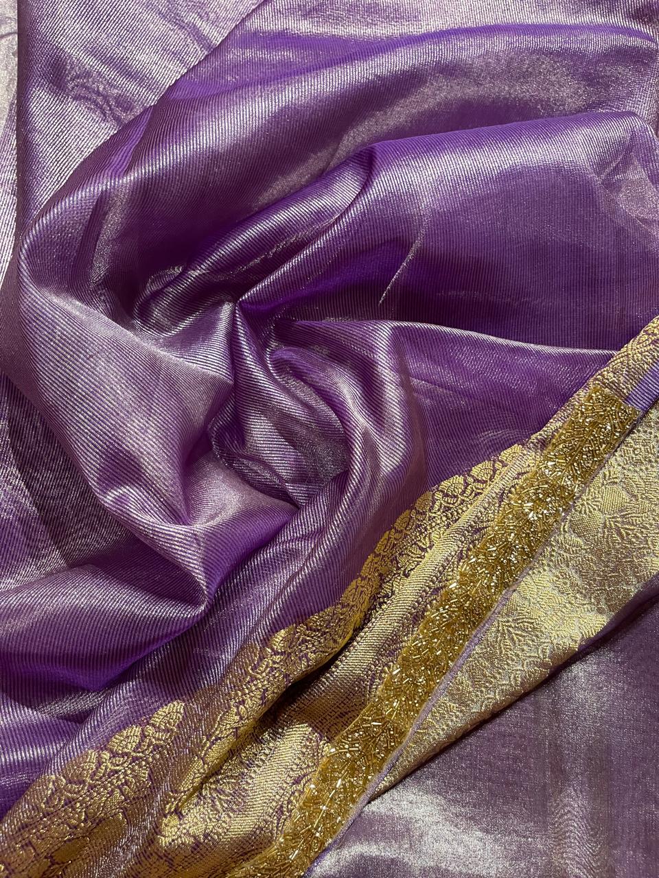 TISSUE BEATS-PURPLE SAREE