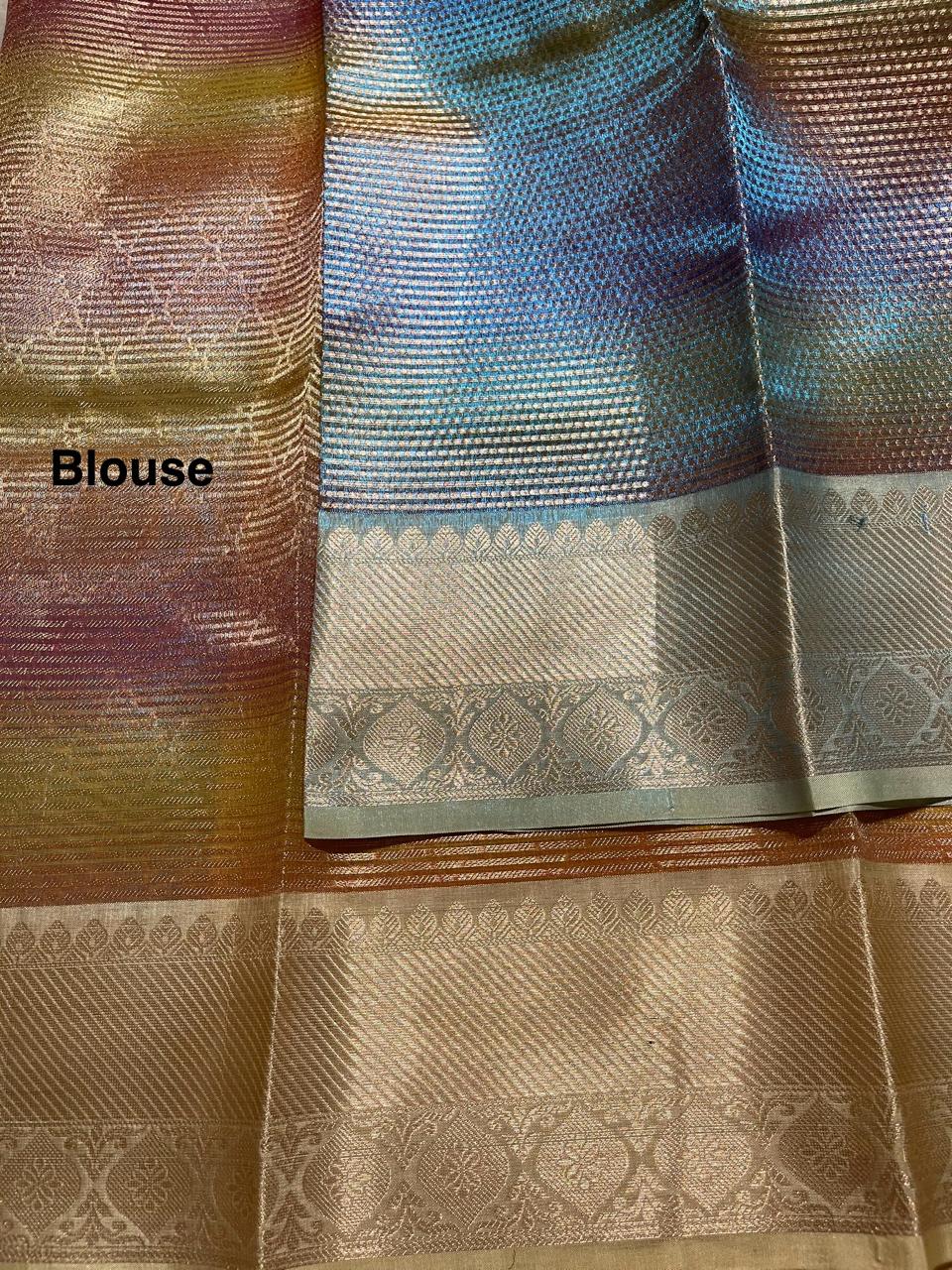 SWAGATH MULTI COLOR-BLUE SAREE