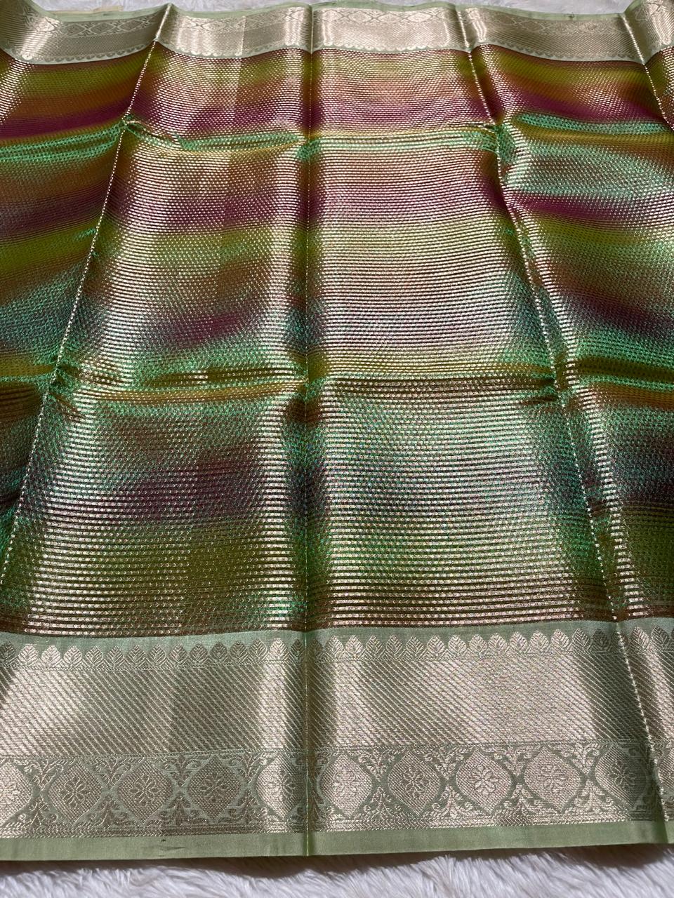 SWAGATH MULTI COLOR-GREEN SAREE