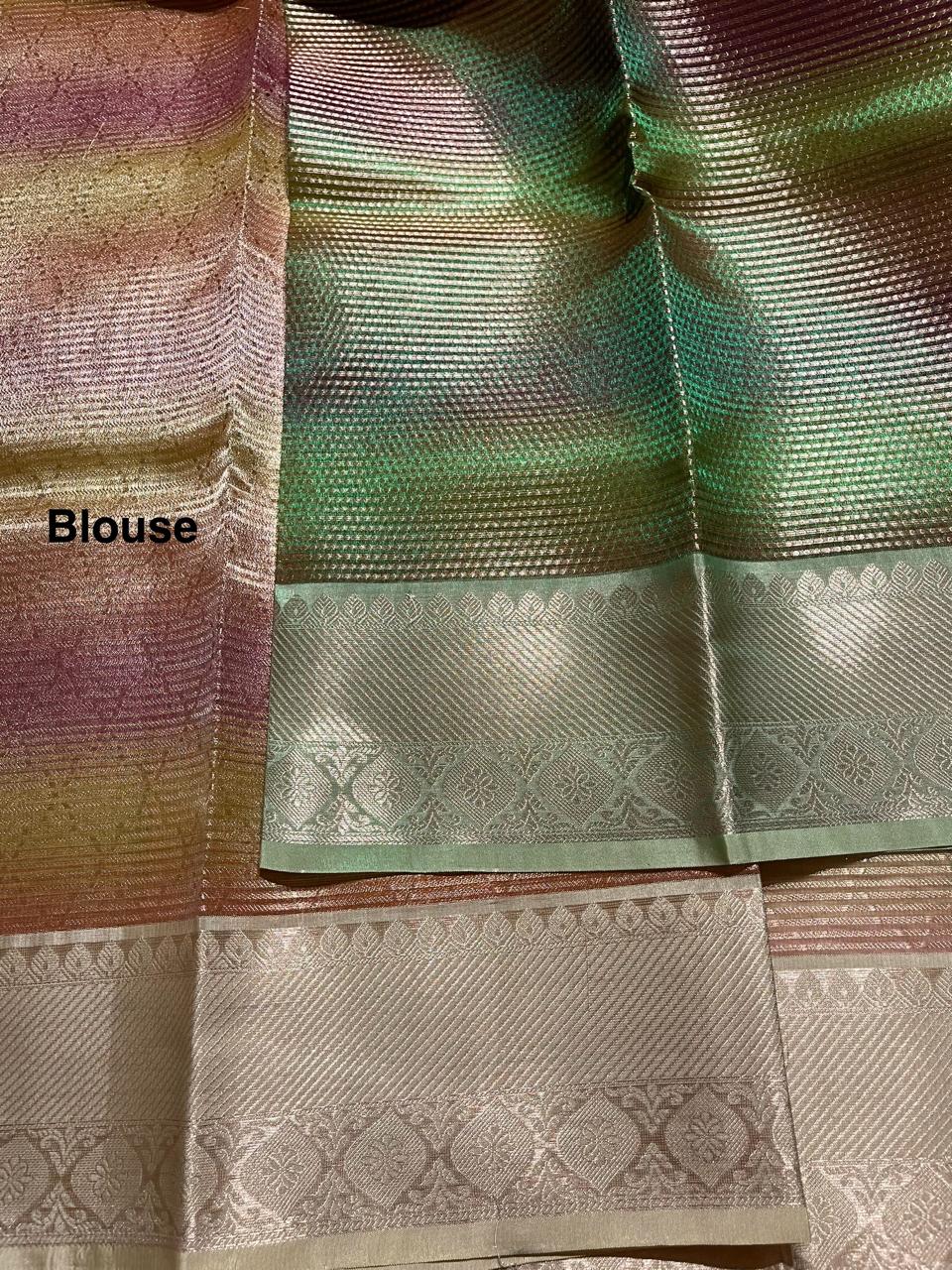 SWAGATH MULTI COLOR-GREEN SAREE