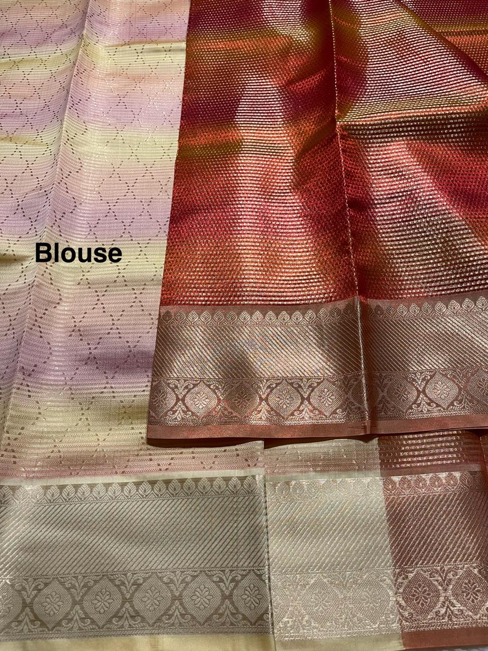 SWAGATH MULTI COLOR-BRICK RED SAREE