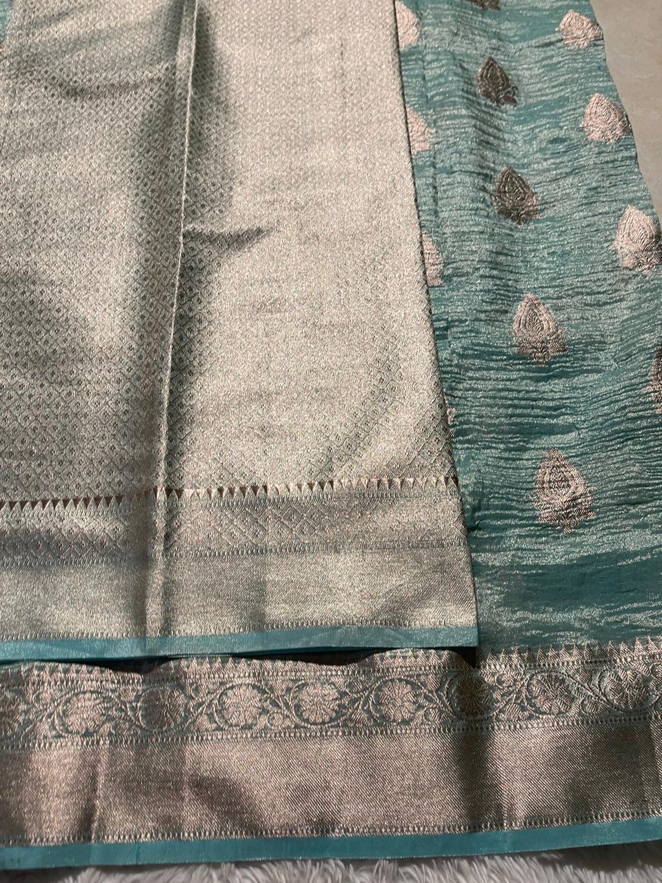 CRUSH MOTIF-PASTEL SKY BLUE SAREE