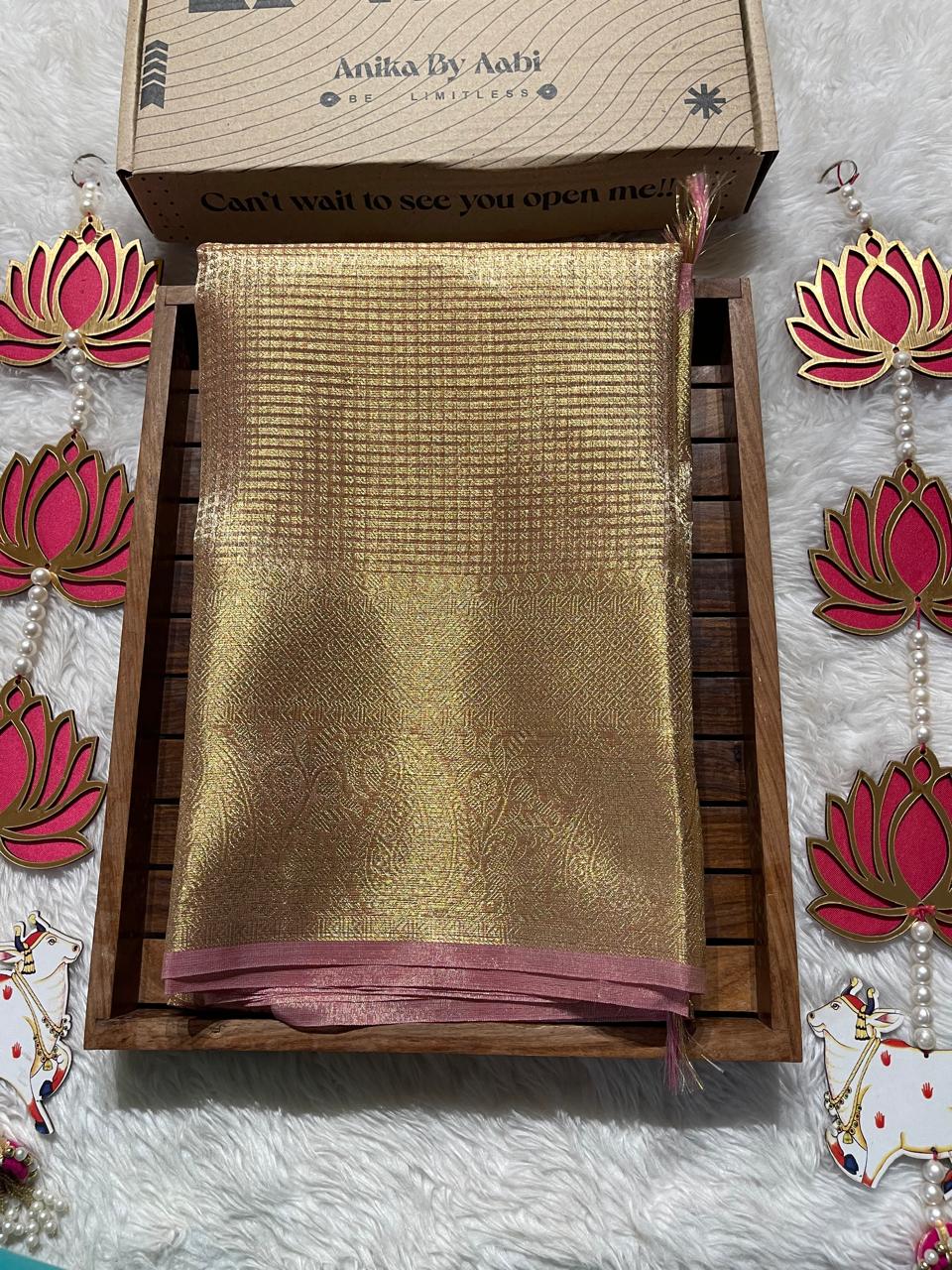 ROSEGOLD TISSUE DELIGHT SAREE
