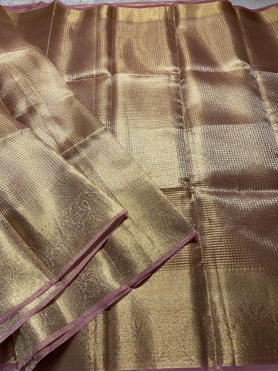 ROSEGOLD TISSUE DELIGHT SAREE