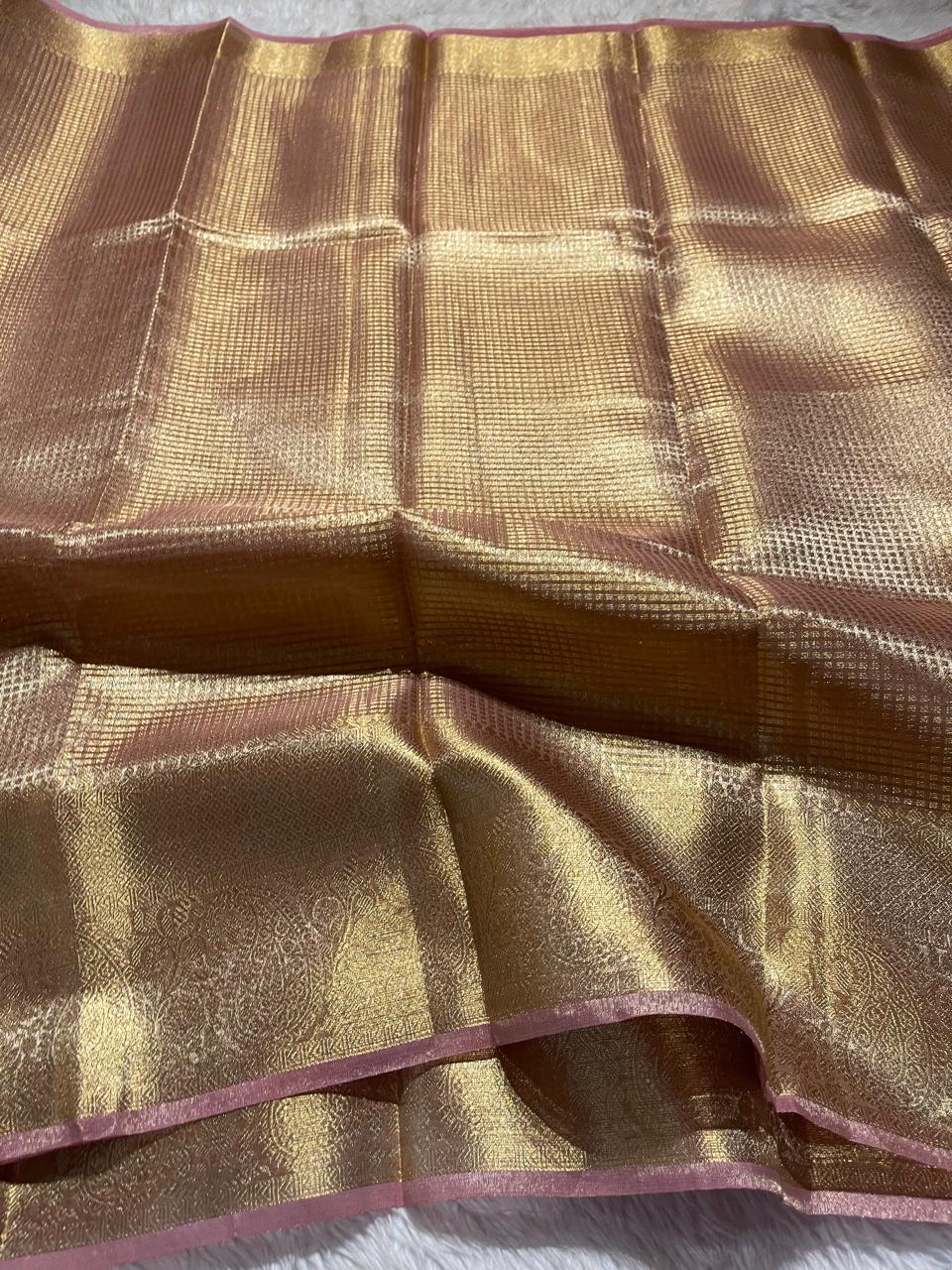 ROSEGOLD TISSUE DELIGHT SAREE