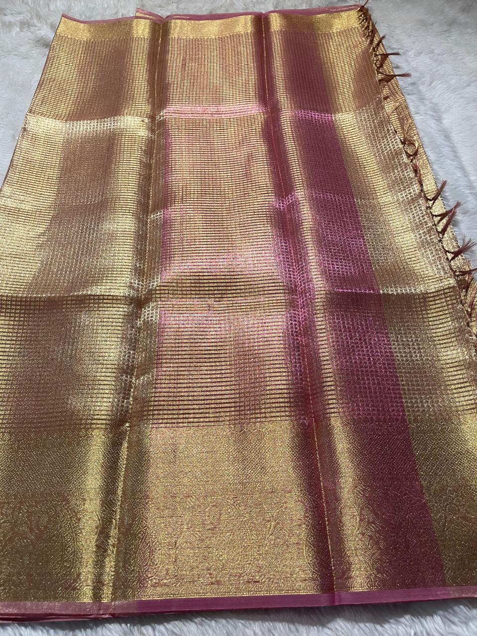 ROSEGOLD TISSUE DELIGHT SAREE