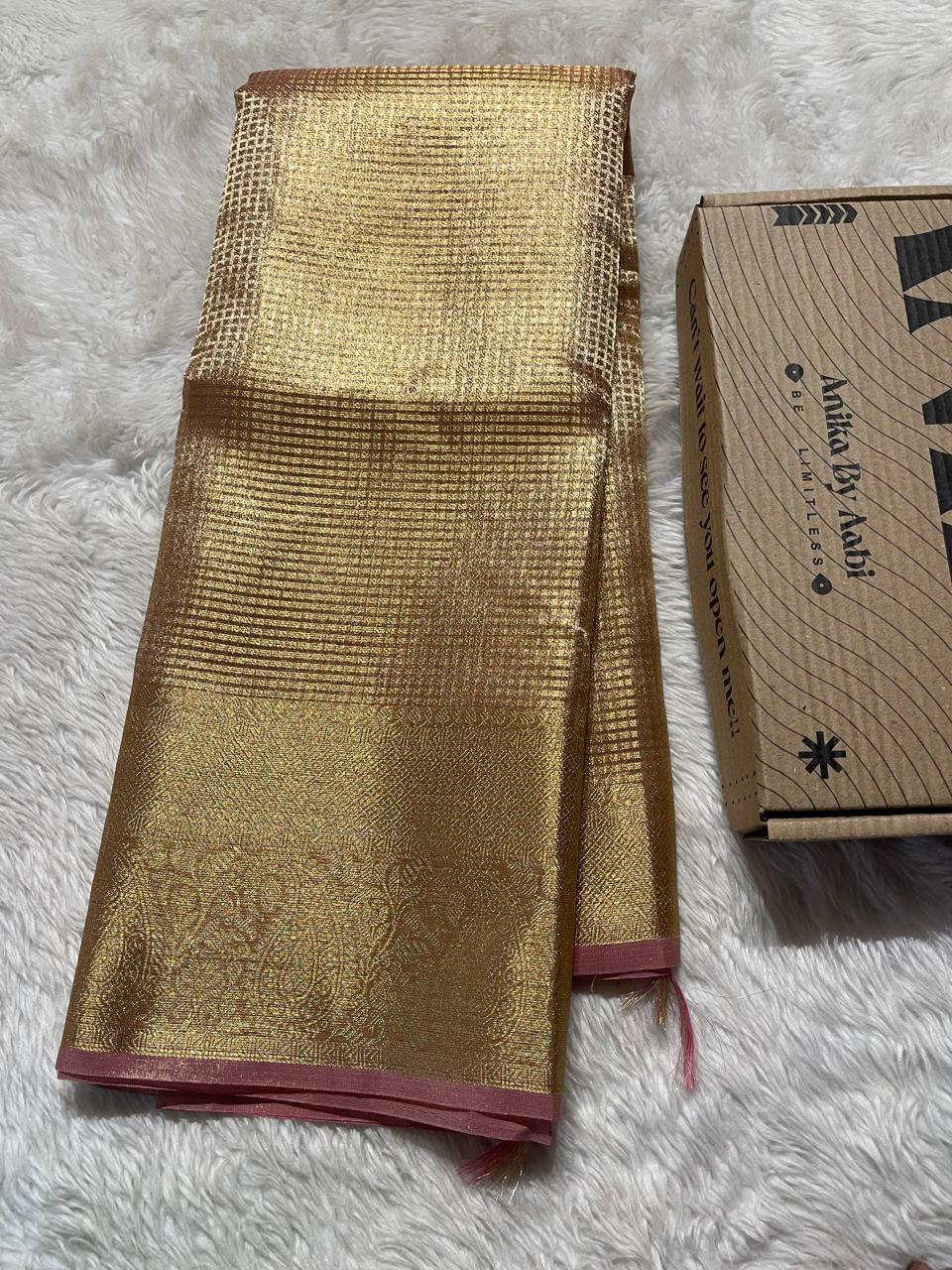 ROSEGOLD TISSUE DELIGHT SAREE