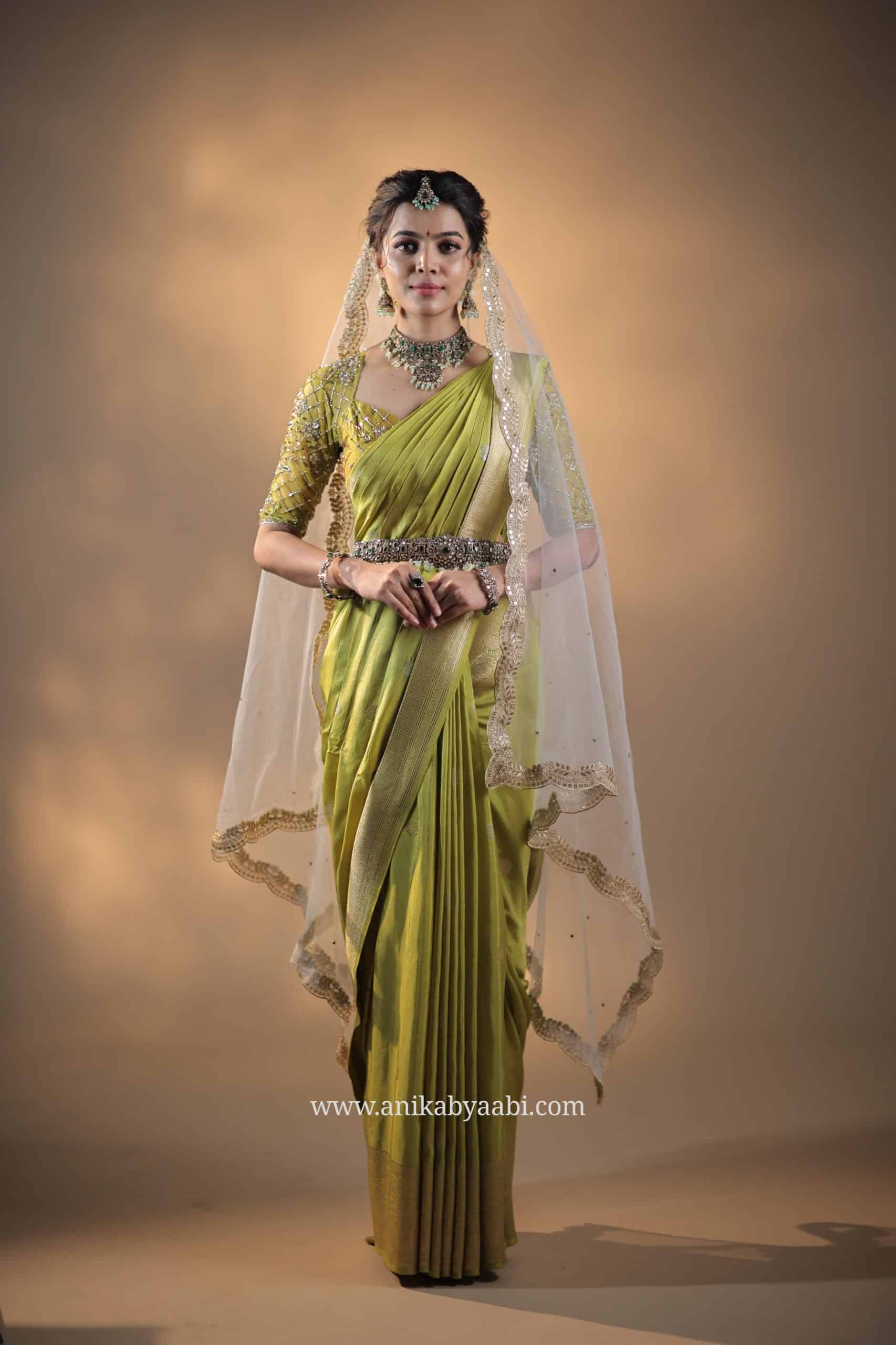 VINTAGE BANARASI-GREEN SAREE
