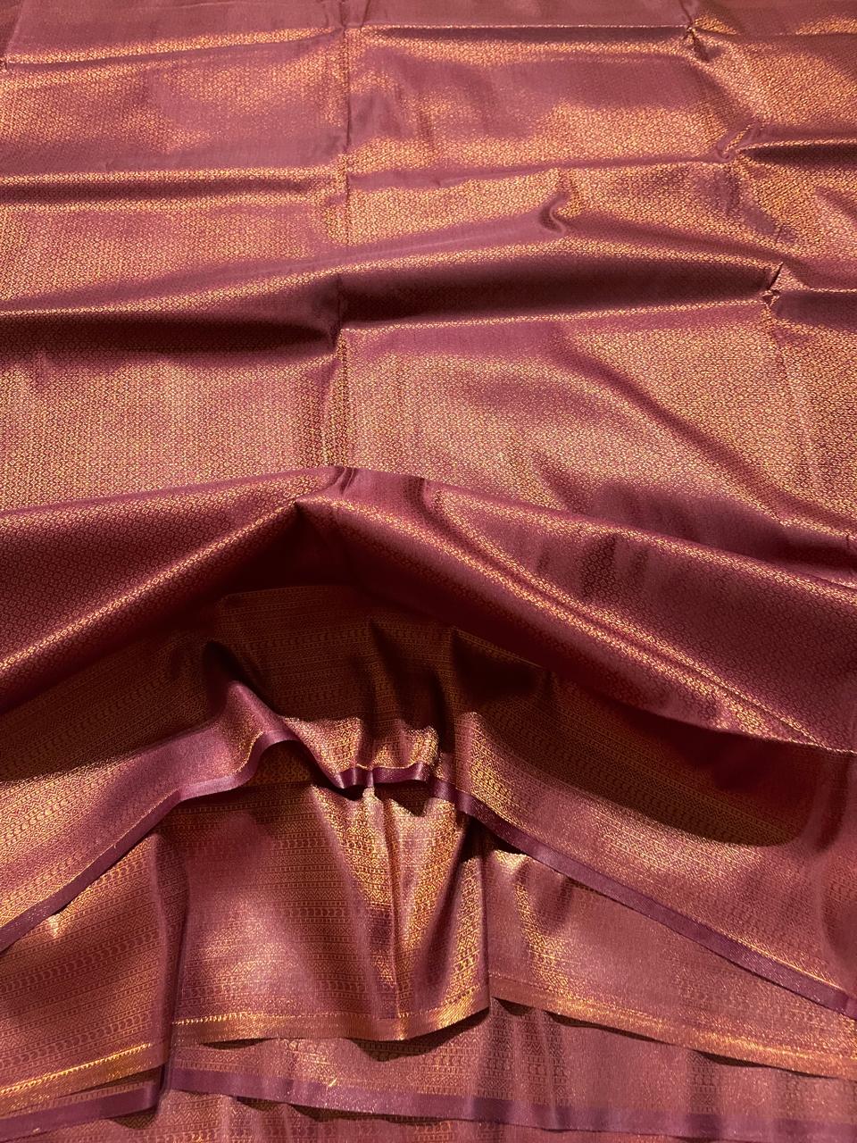 ROYAL AFFAIR-DARK BROWN BANARASI BROCADE SILK SAREE