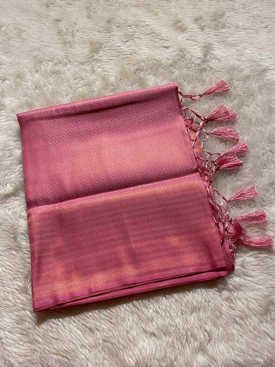 ROYAL AFFAIR-BABYPINK BANARASI BROCADE SILK SAREE