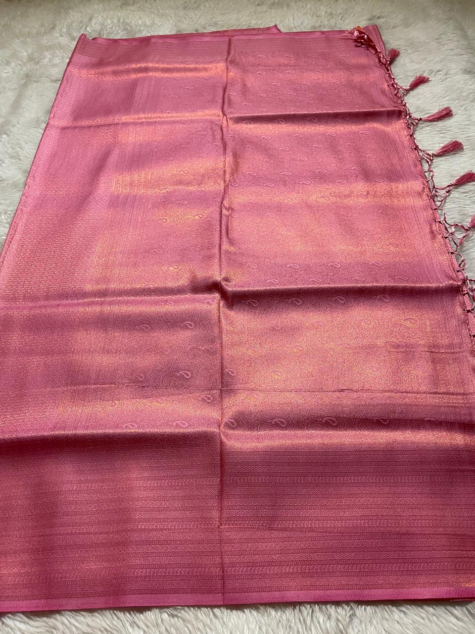 ROYAL AFFAIR-BABYPINK BANARASI BROCADE SILK SAREE