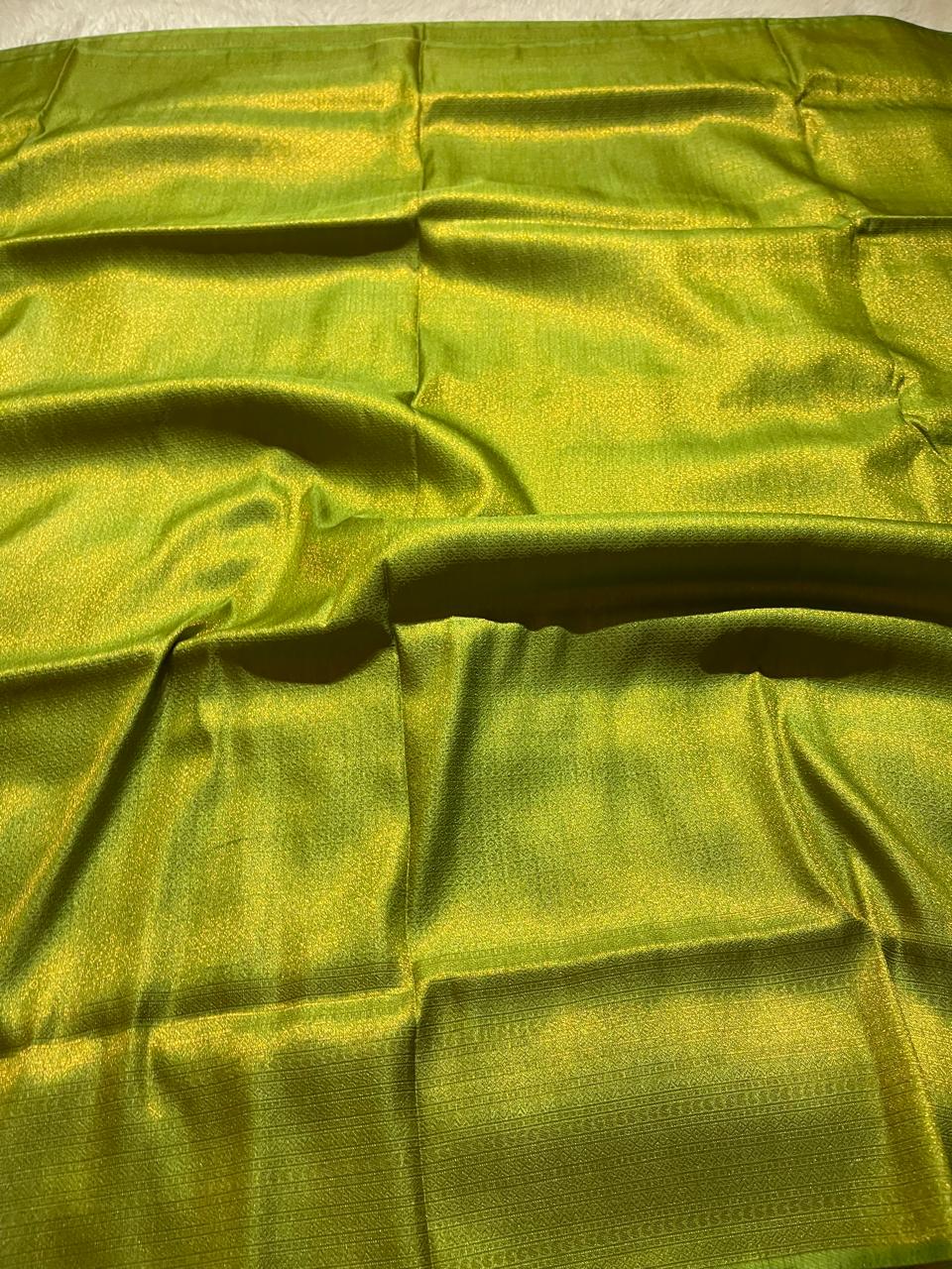 ROYAL AFFAIR-PARROT GREEN BANARASI BROCADE SILK SAREE