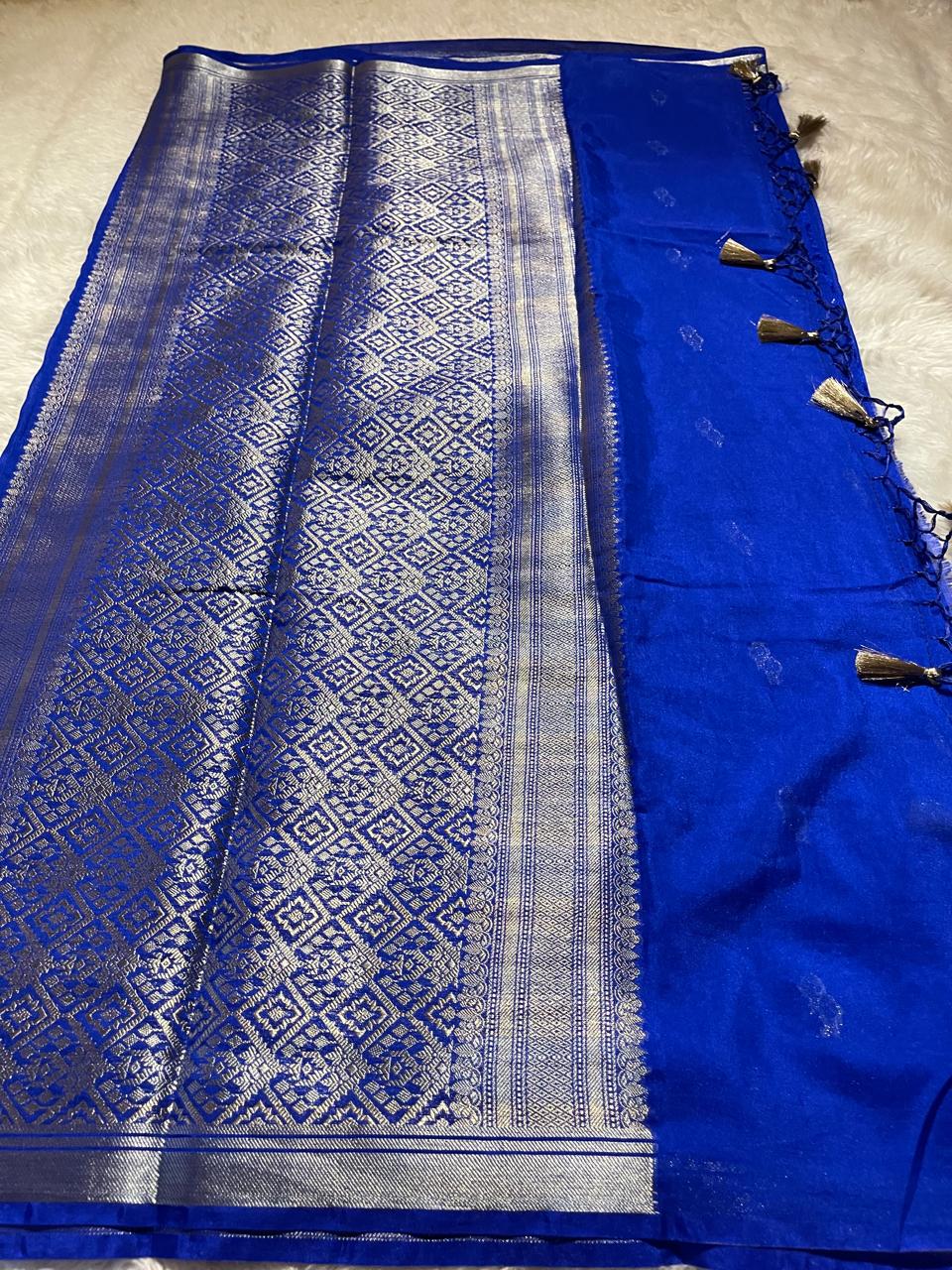DHISHA-ROYAL BLUE SAREE