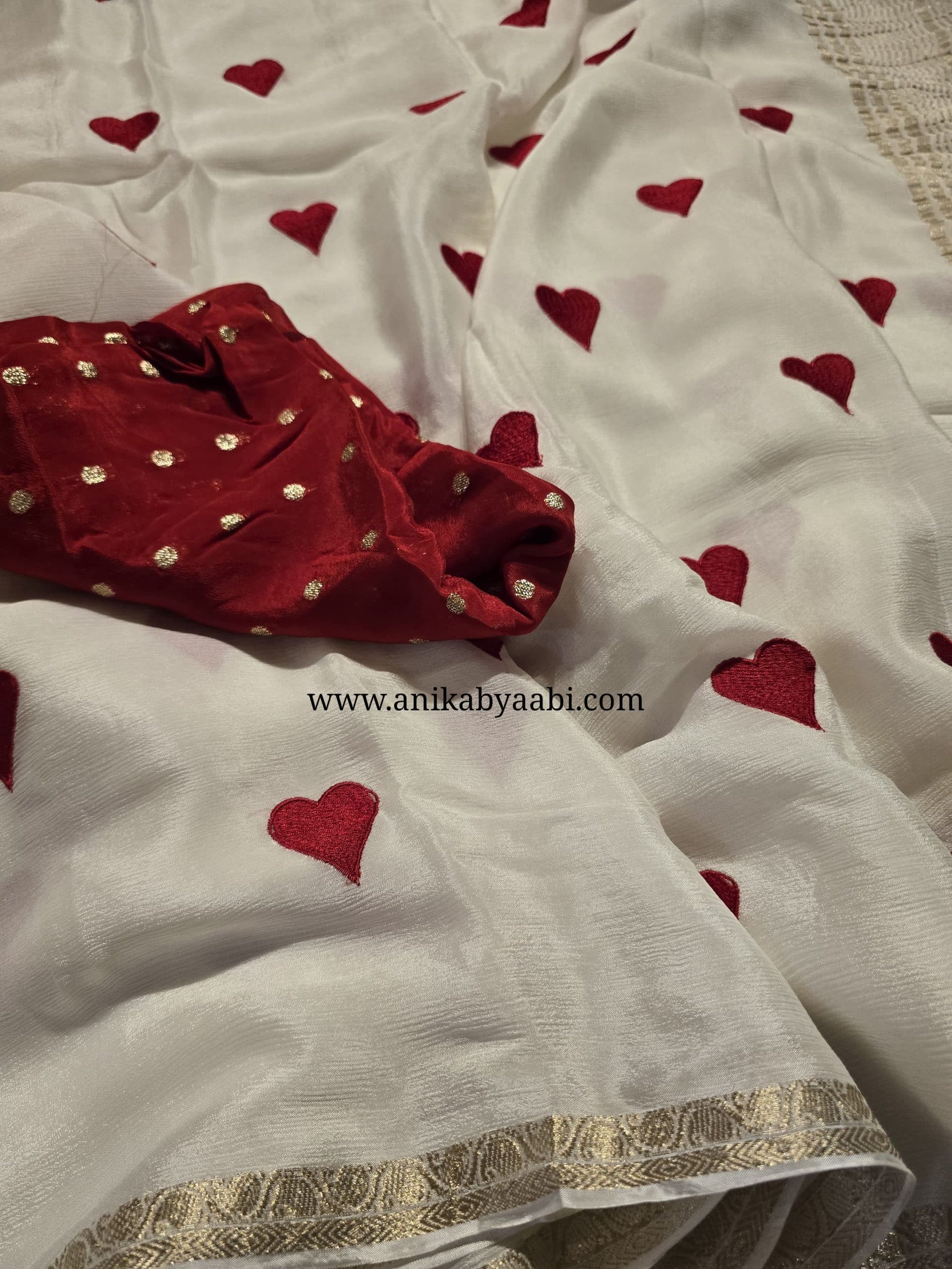 ANIKA EXLUSIVE EDIT- LITTLE HEARTS SAREE