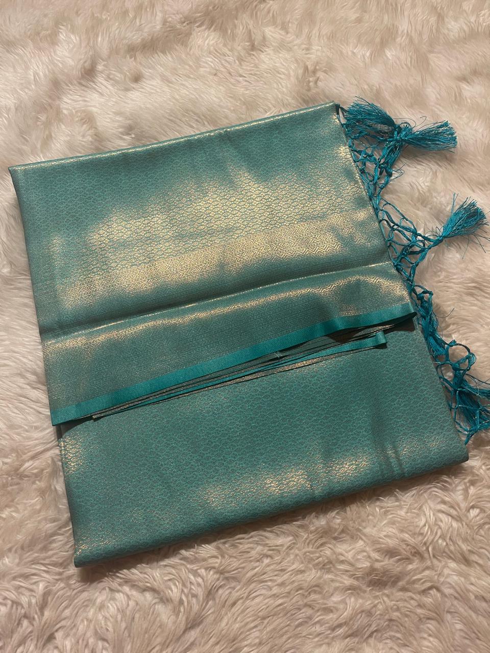 ROYAL AFFAIR-SKYBLUE BANARASI BROCADE SILK SAREE