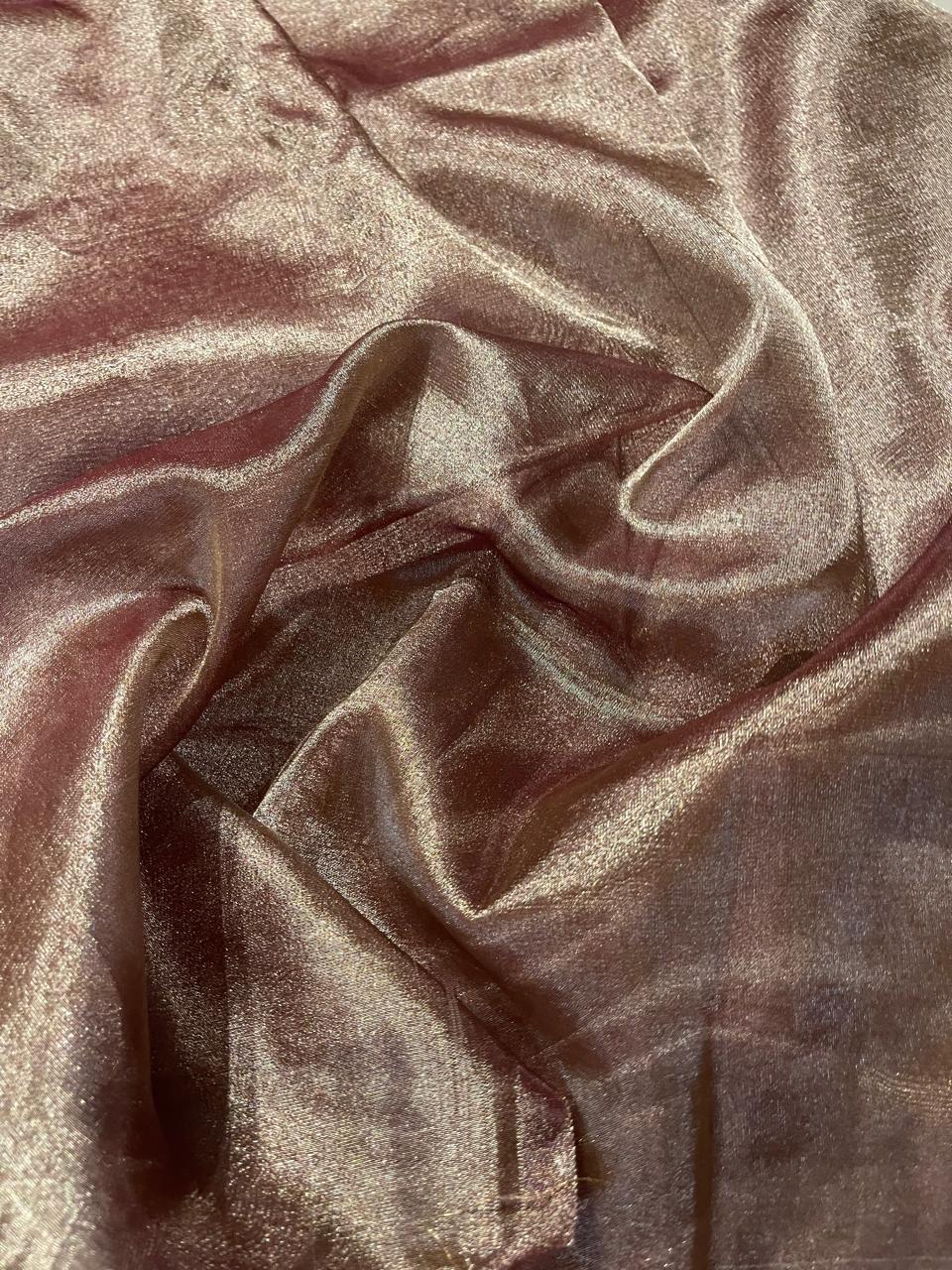 TISSUE LUXE SAREE - COFFEE