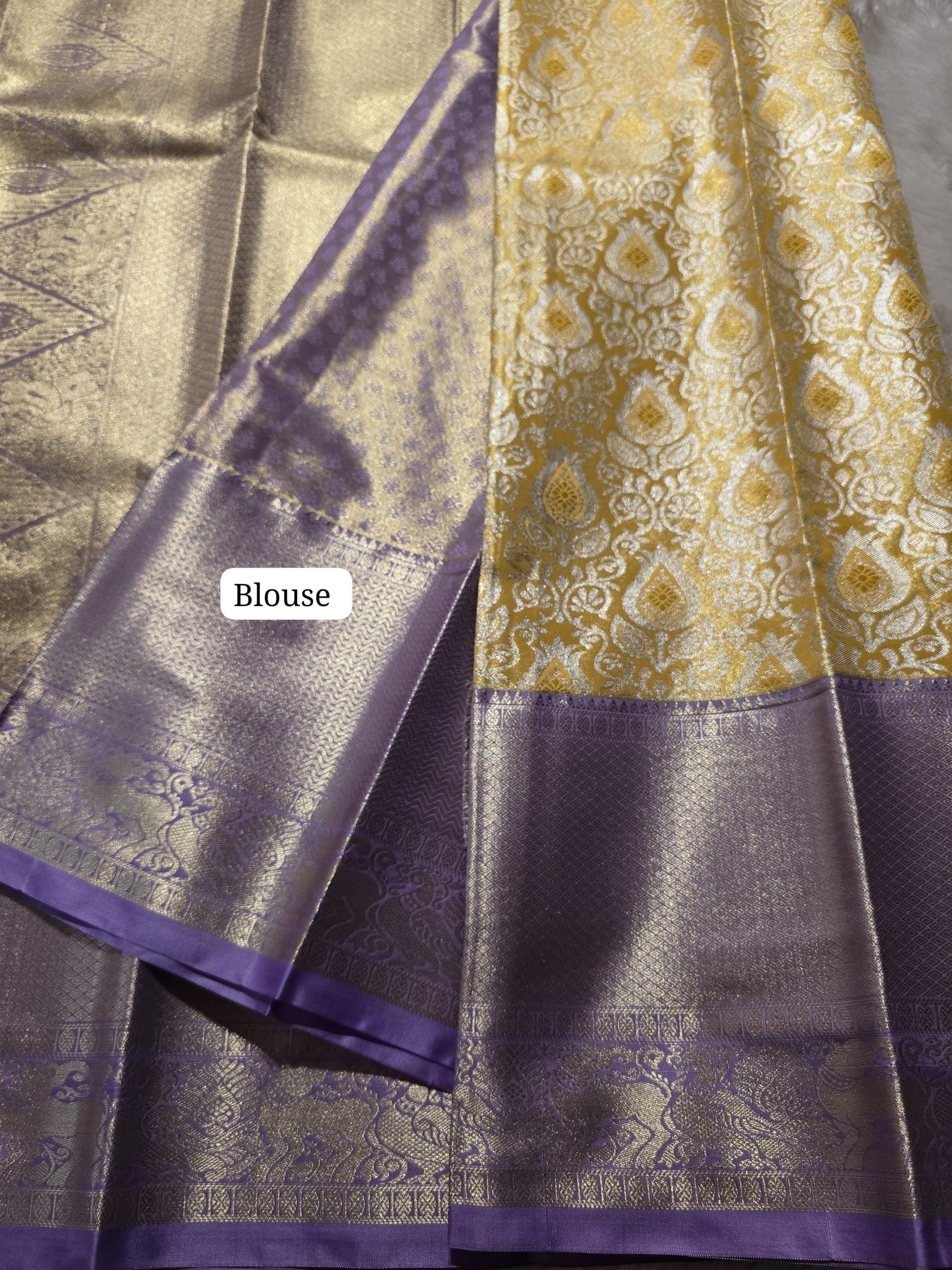 SWAYAMVARAM-YELLOW WITH LAVENDER2 SAREE
