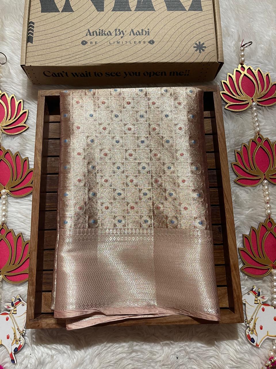 TIRA-PASTEL MULTI COLOUR TISSUE SAREE