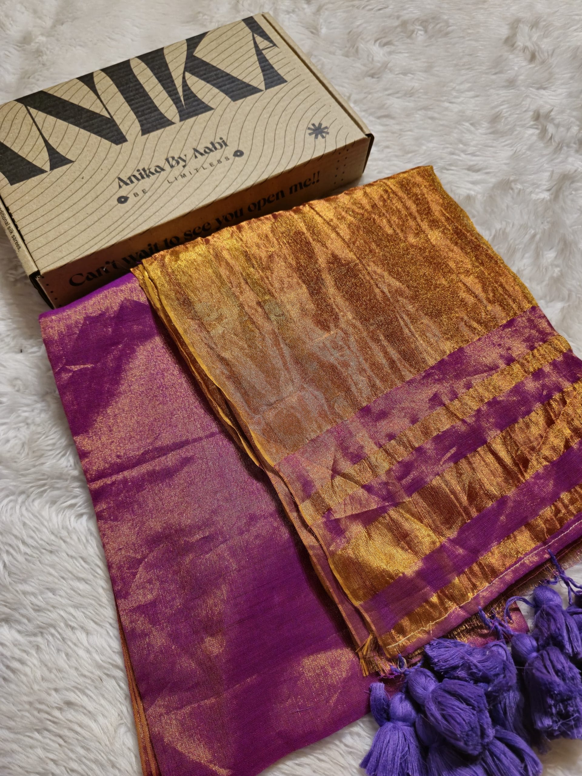 SHIKAR TISSUE-PURPLE HUE SAREE