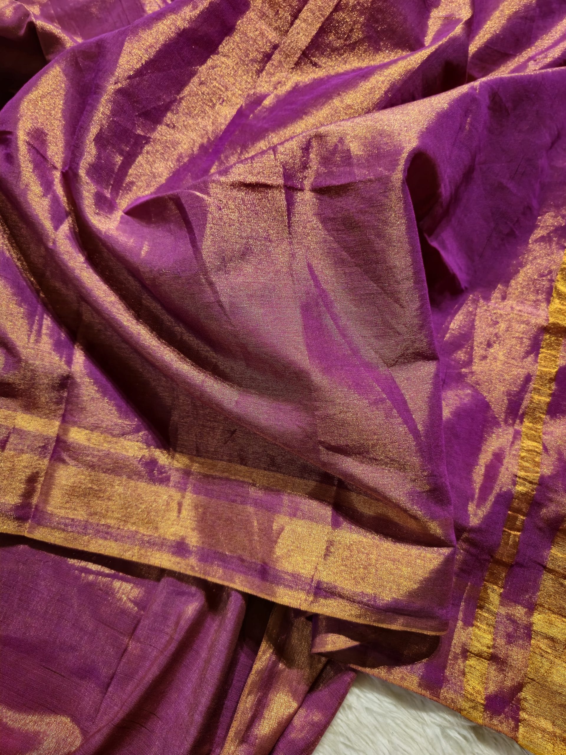 SHIKAR TISSUE-PURPLE HUE SAREE