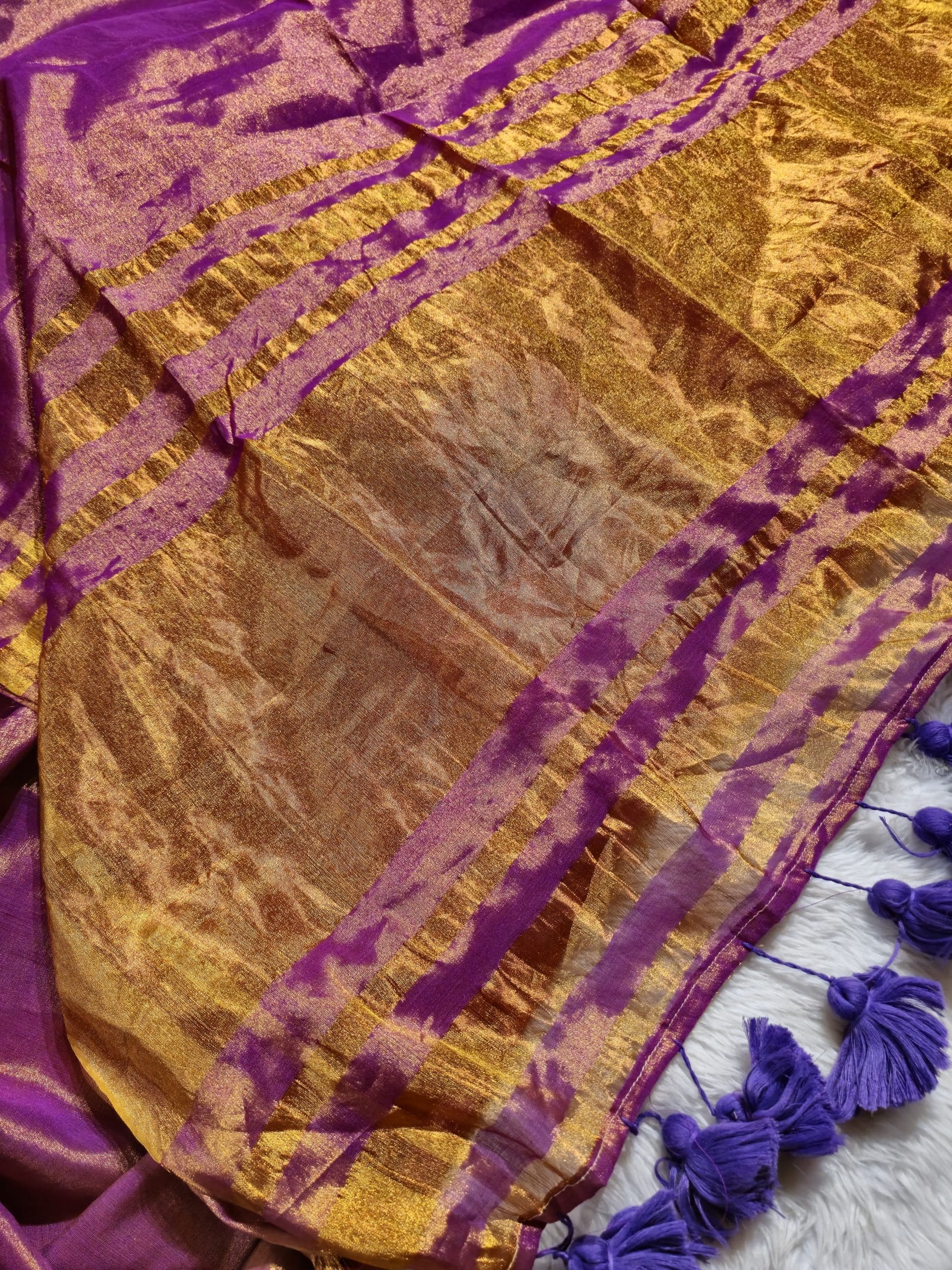 SHIKAR TISSUE-PURPLE HUE SAREE