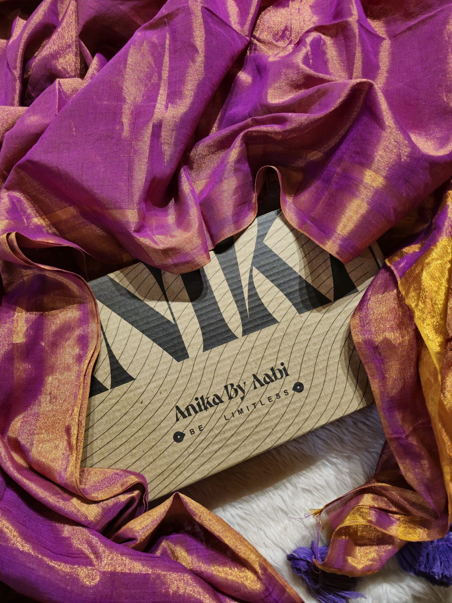 SHIKAR TISSUE-PURPLE HUE SAREE