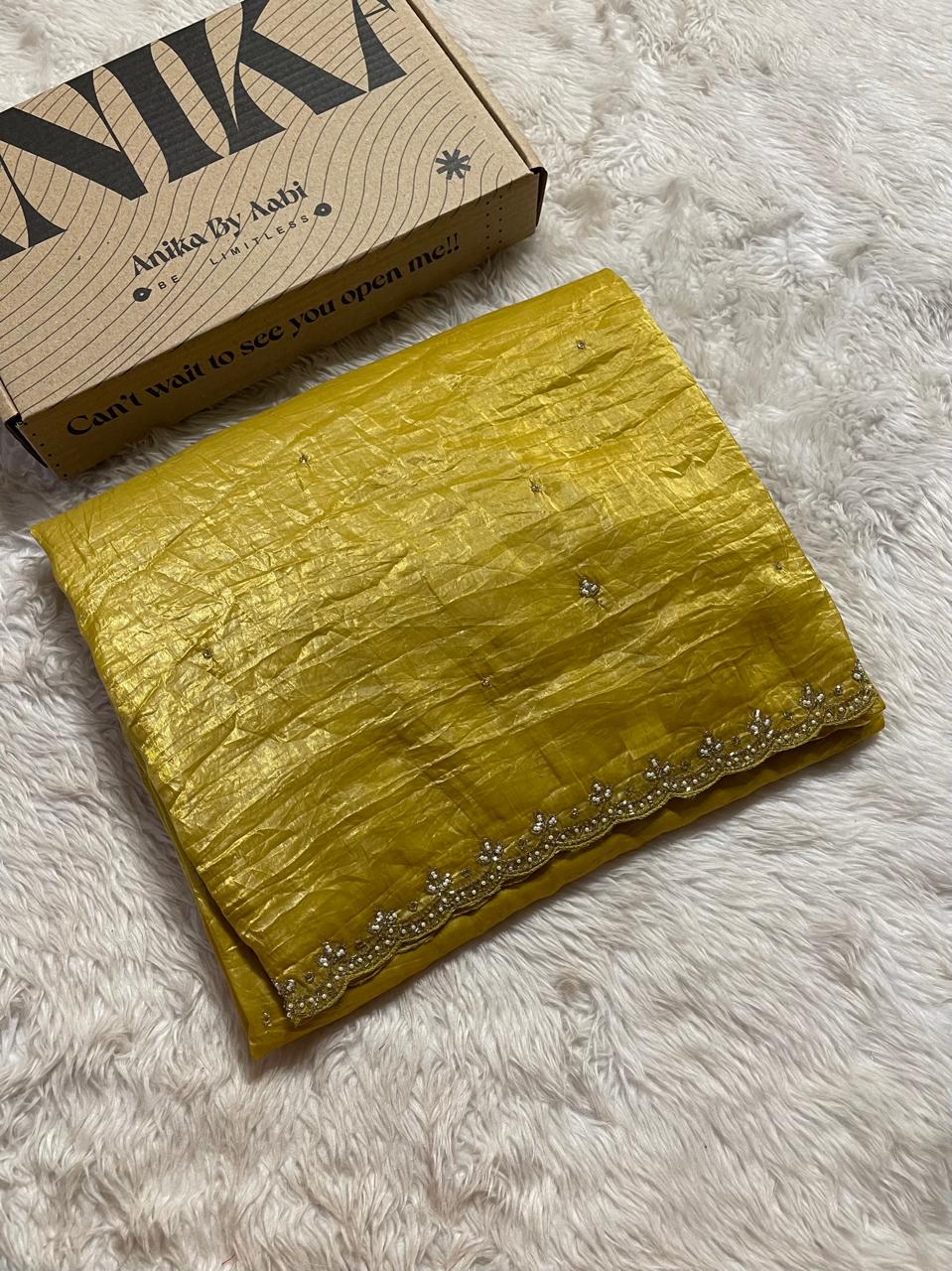 FESTIVE EDIT-DESIGNER SAREES YELLOW A12