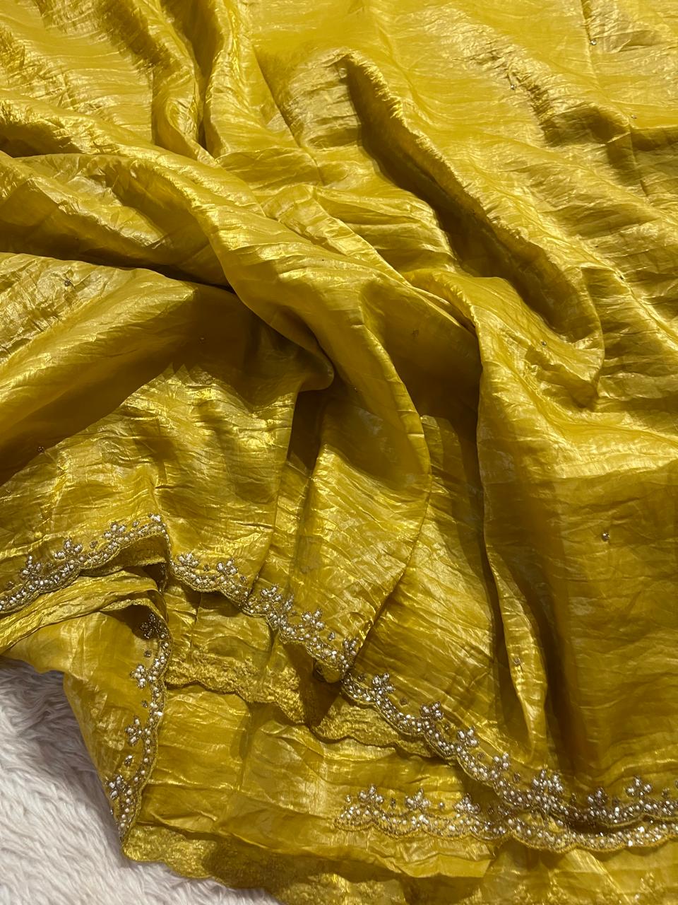 FESTIVE EDIT-DESIGNER SAREES YELLOW A12