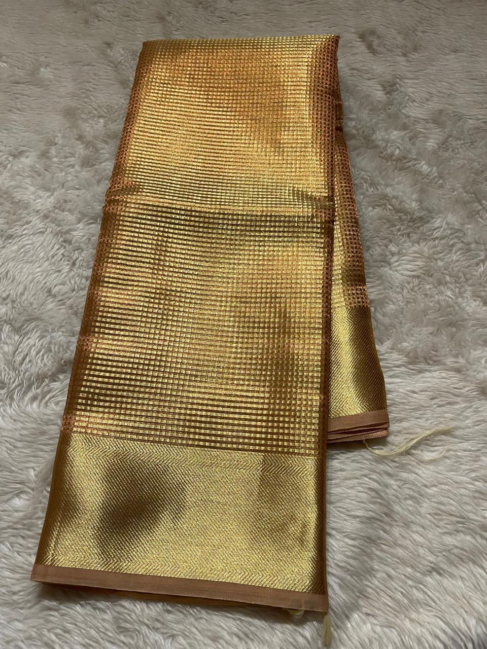 NAYAN-LIGHTSALMON PEACH SAREE