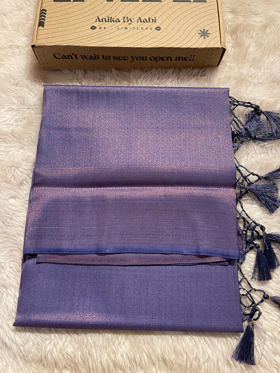 ROYAL AFFAIR-DARK LAVENDER BANARASI BROCADE SILK SAREE