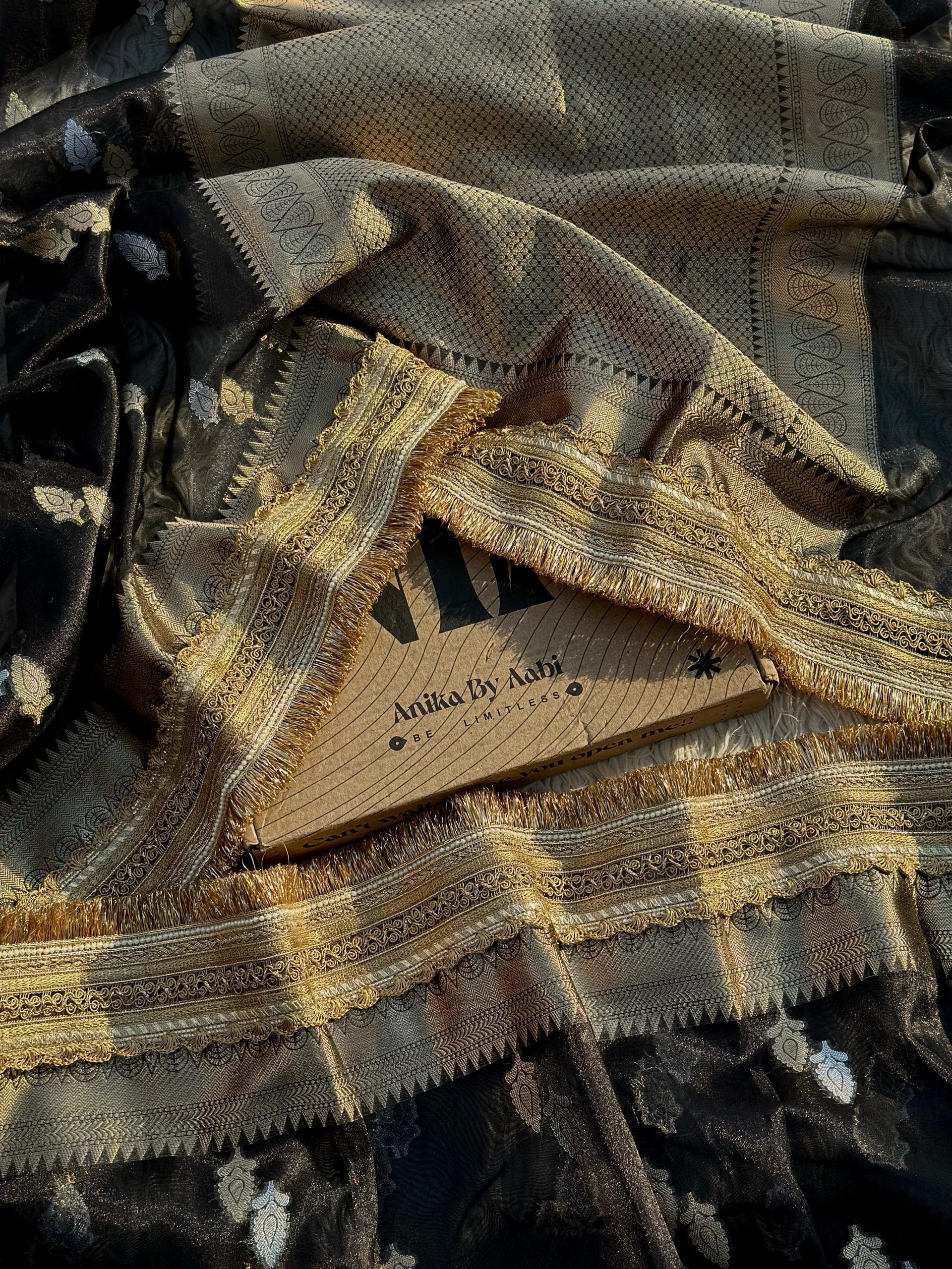 TISSUE LUXE-BLACK SAREE