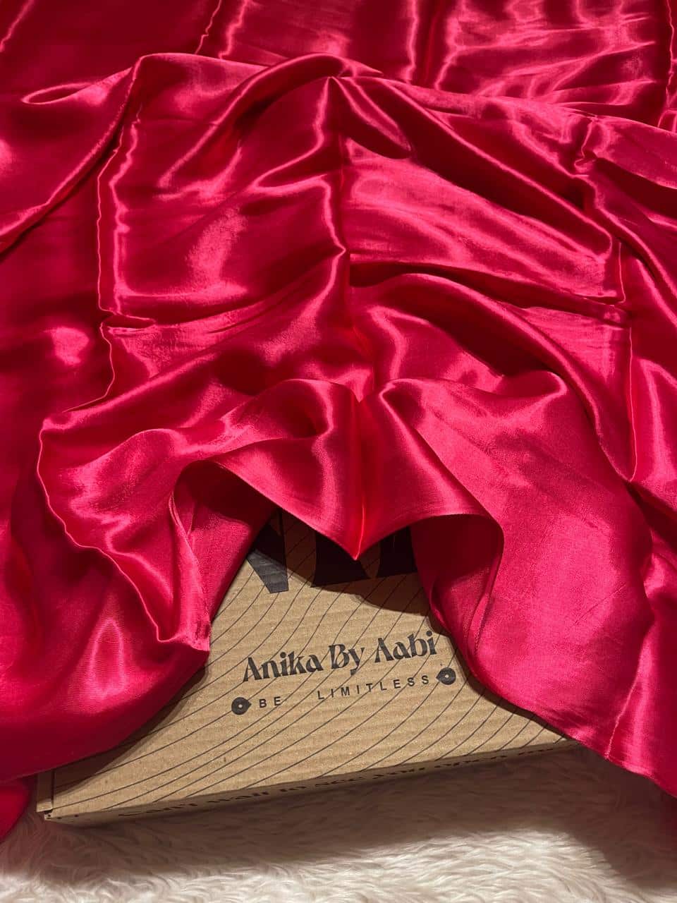 MODAL PLAIN SAREE-DEEP PINK