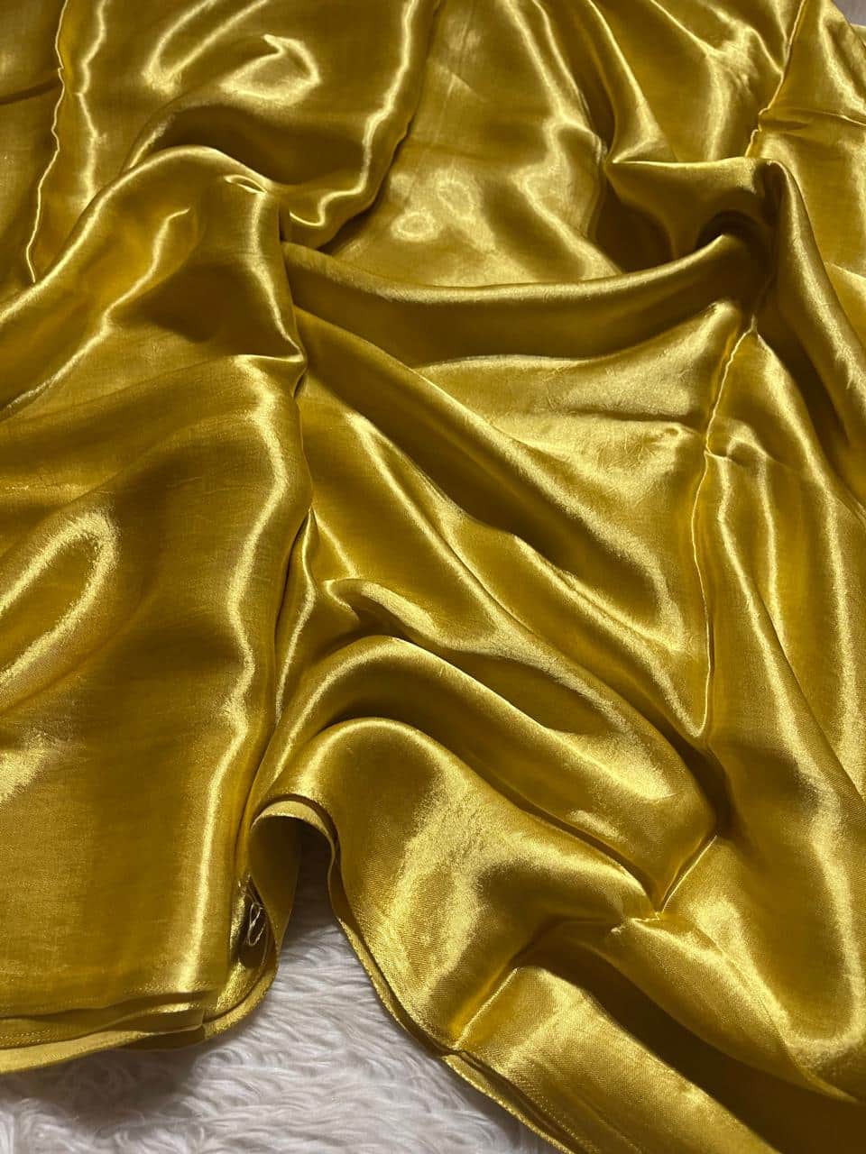 MODAL PLAIN SAREE-LEMON YELLOW