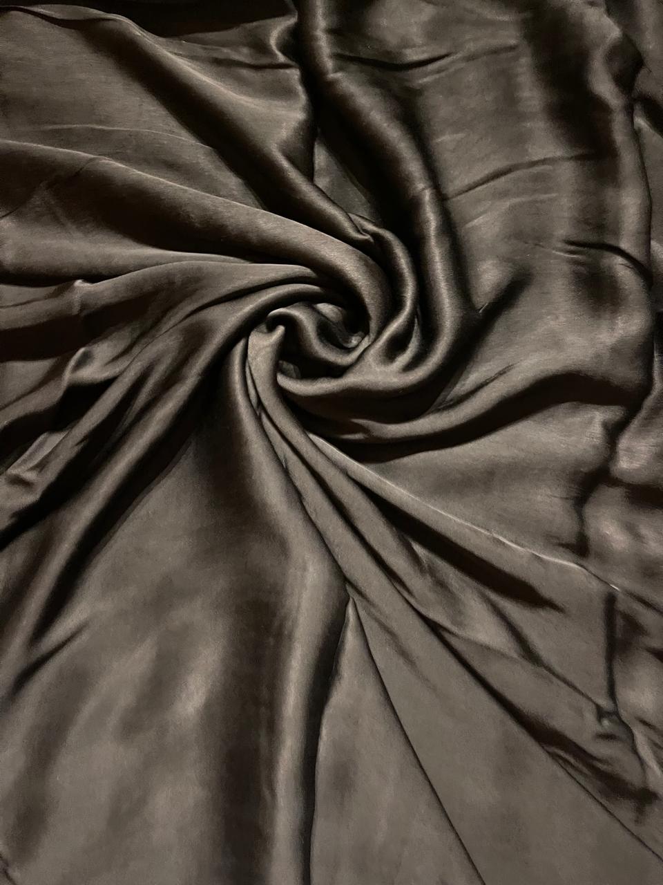 MODAL PLAIN SAREE-BLACK