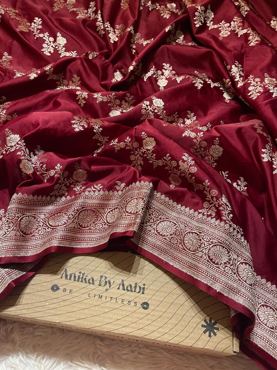 KEERTHI- DEEP MAROON LUXE SAREE