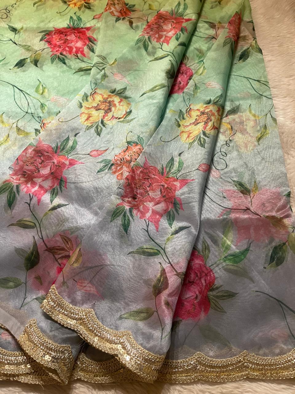 ORGANZA LACE-FLORAL ELEGANCE FE01