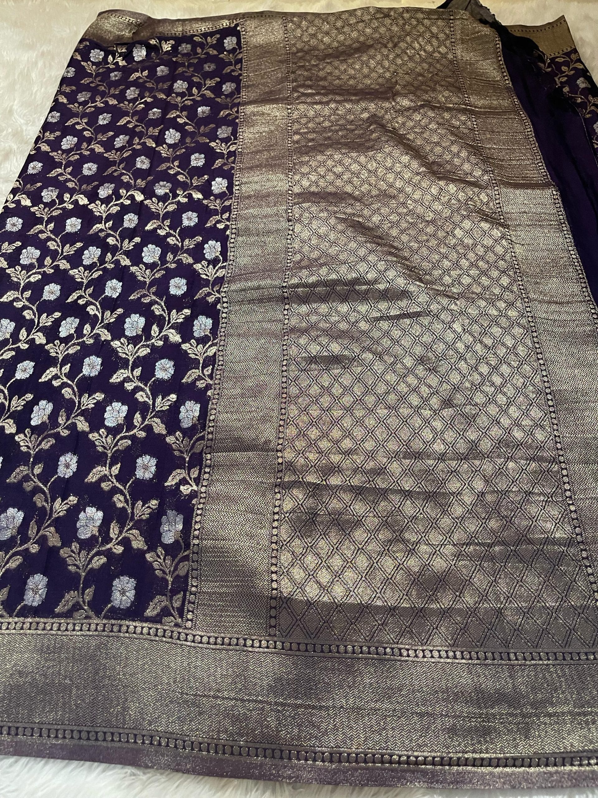 SAHANA-NEVYBLUE SAREE