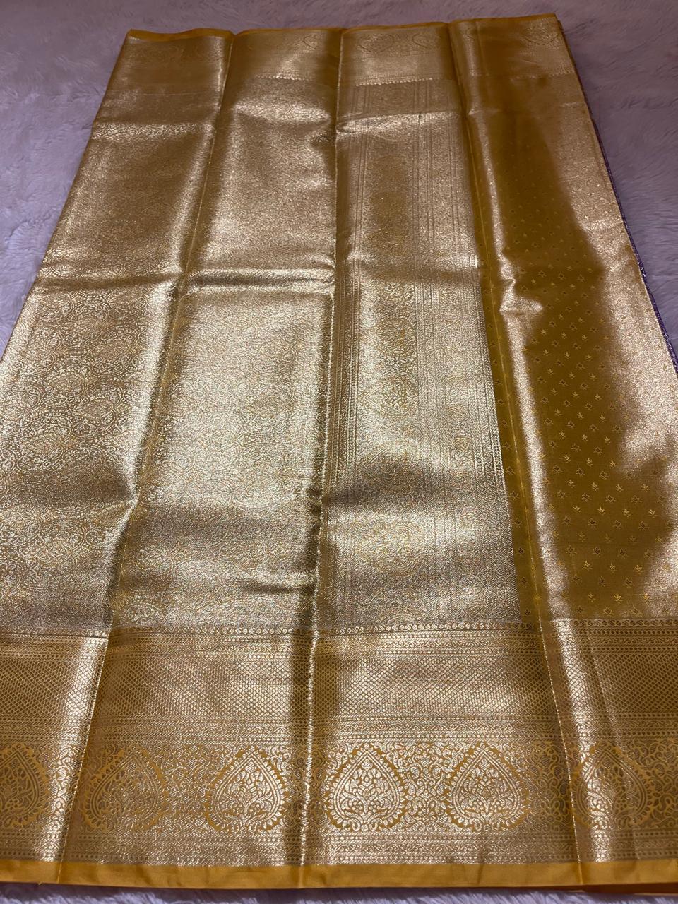 SWAYAMVARAM-LILAC WITH PASTE YELLOW BRIDAL EDIT SAREE