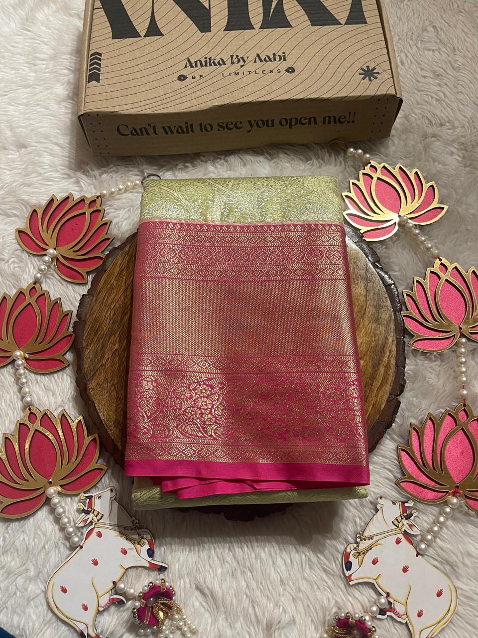 SWAYAMVARAM-MAILED PISTAH WITH RANIPINK SAREE