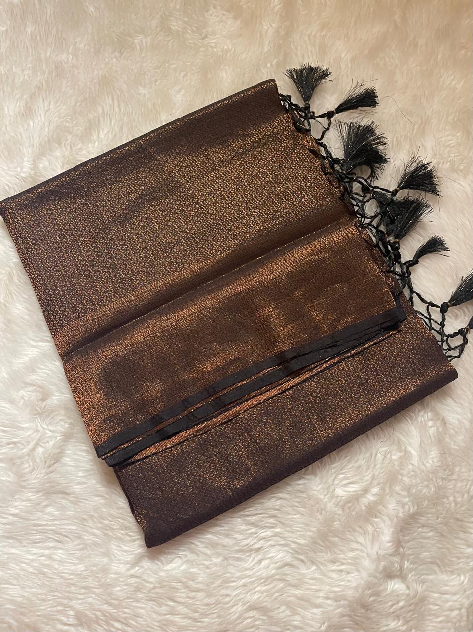 ROYAL AFFAIR- BANARASI BROCADE BLACK SILK SAREE